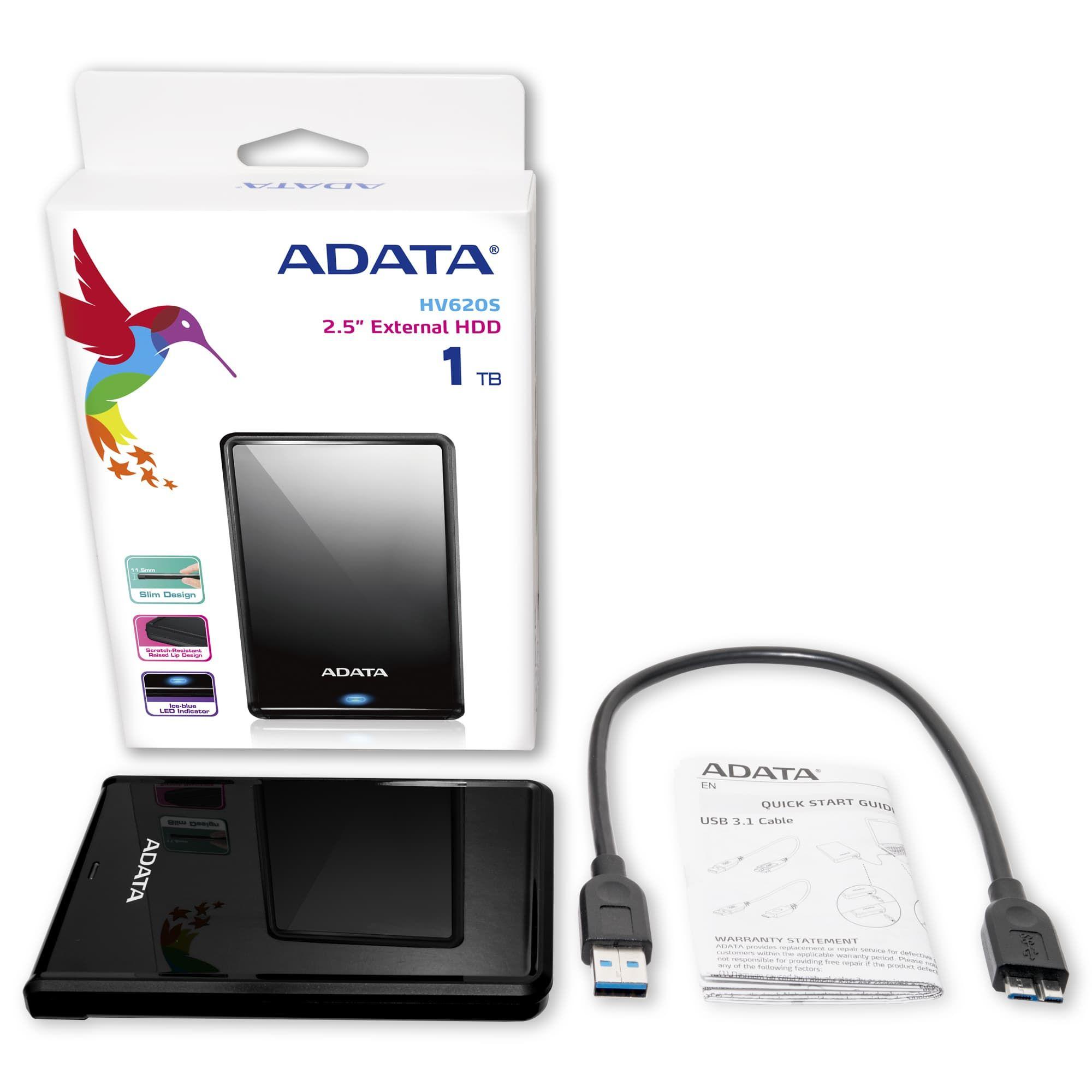 Disco Rígido Externo ADATA HV620S (1 TB - 2,5" - USB 3.2 Gen 1 - Preto) — miniatura 8