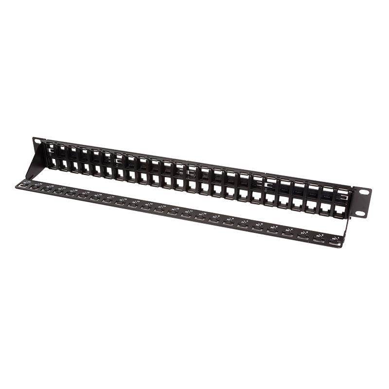 Painel de Patch Keystone LOGILINK NK4045 (14 unidades - Montagem em rack - Preto), miniatura 3