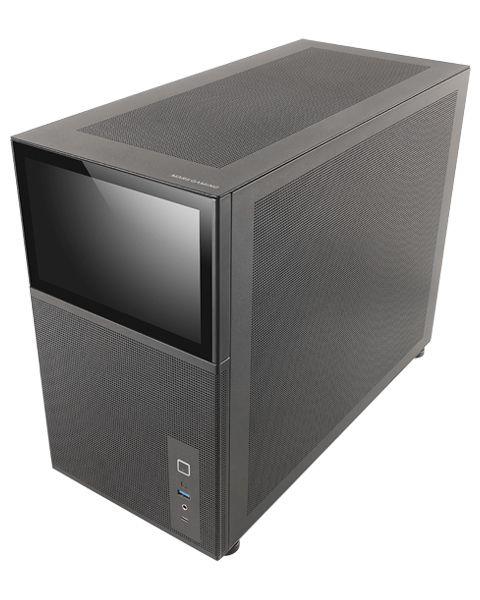 Caixa PC MARS GAMING MC-LCD (Micro-ATX - Ecrã IPS 8" - Preto)