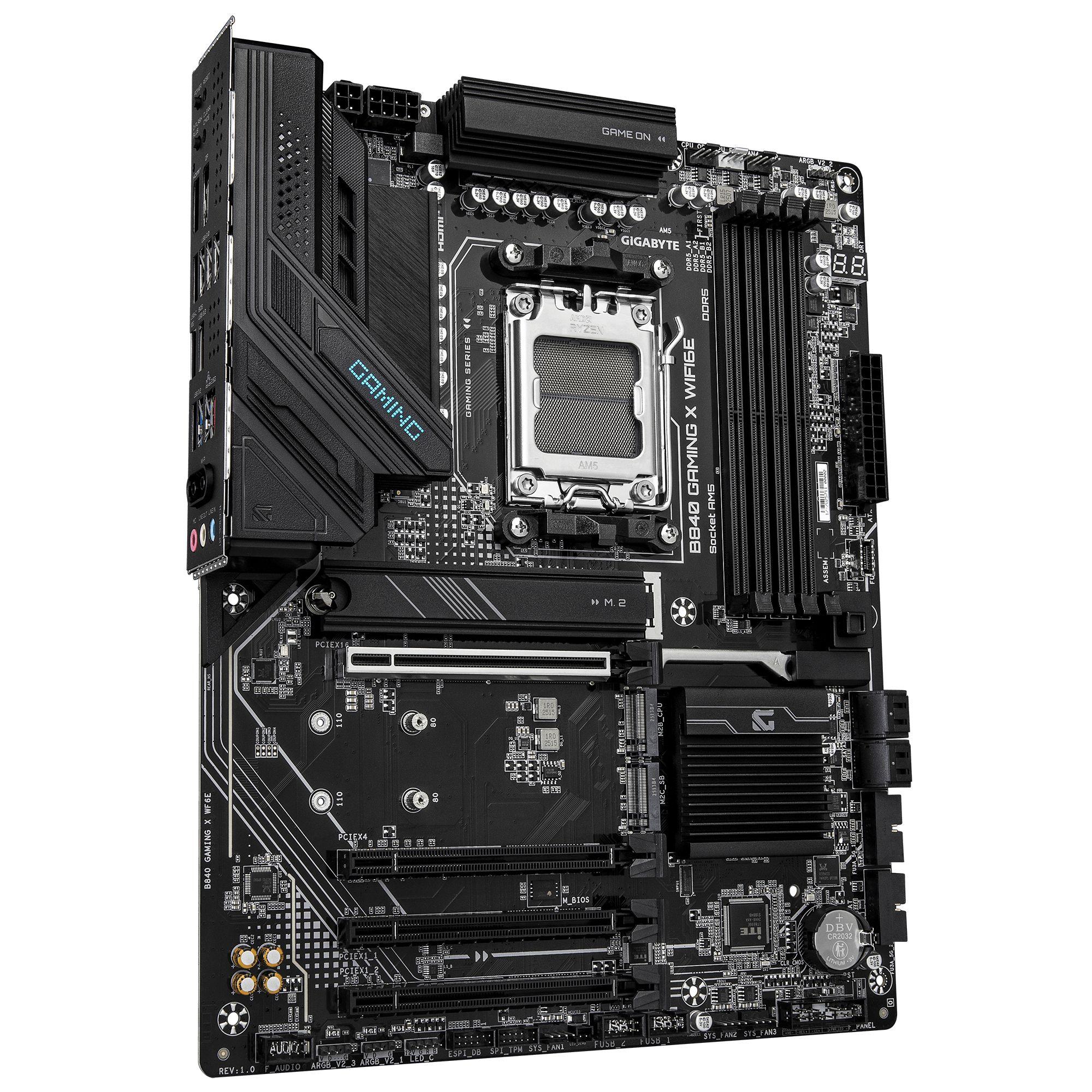 Motherboard GIGABYTE B840 GAMING X WF6E (AM5 - ATX - Duplo canal - Castanho escuro), miniatura 3