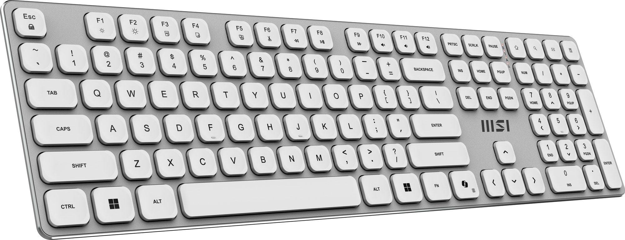 Conjunto Teclado e Rato Sem Fios MSI FORGE K210 W (FR - Mecânico - Standard - Branco) — miniatura 2