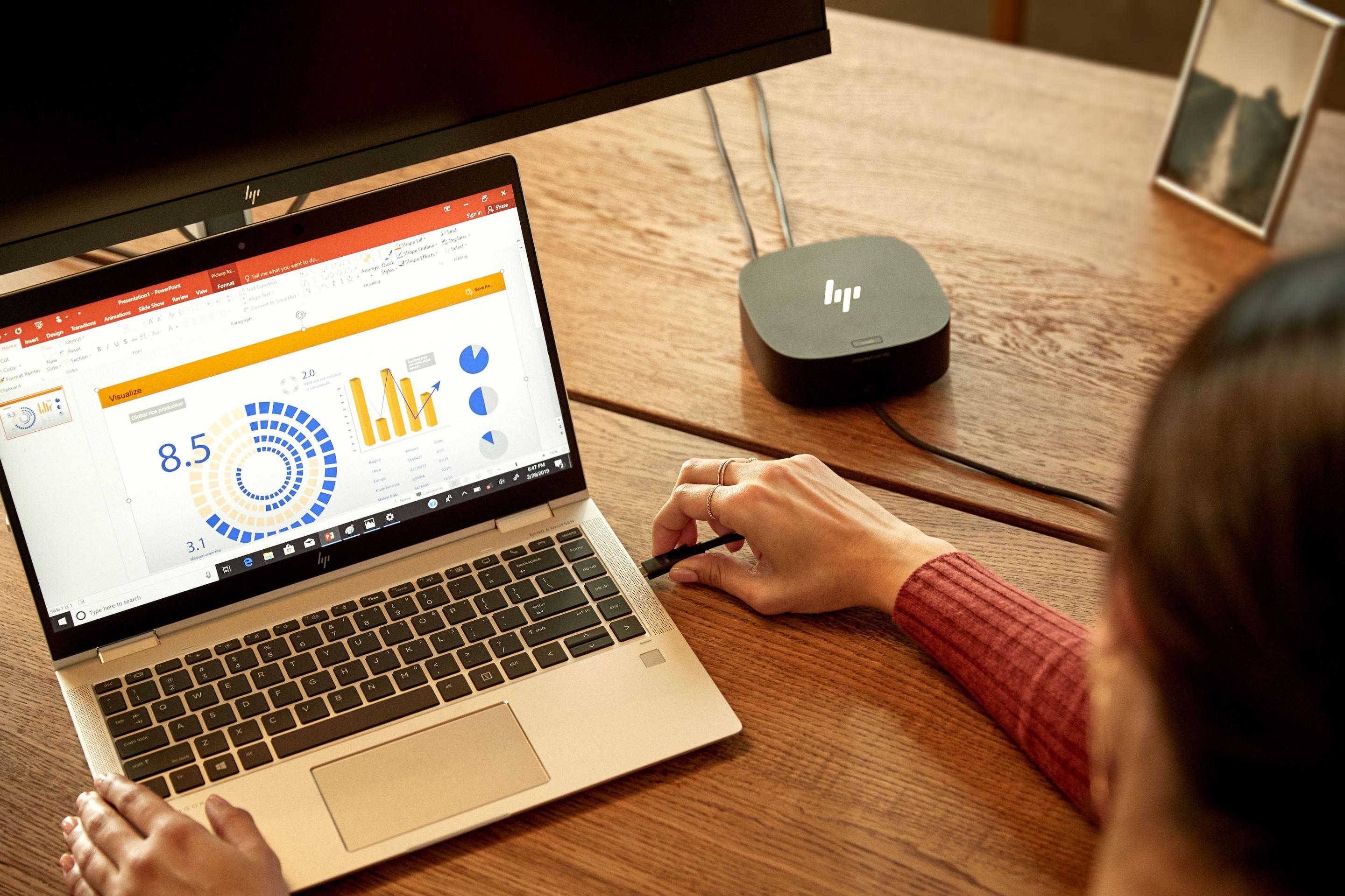 Estação de Ancoragem HP USB-C/A Universal Dock G2 5TW13AA#ABB (Preto), miniatura 8