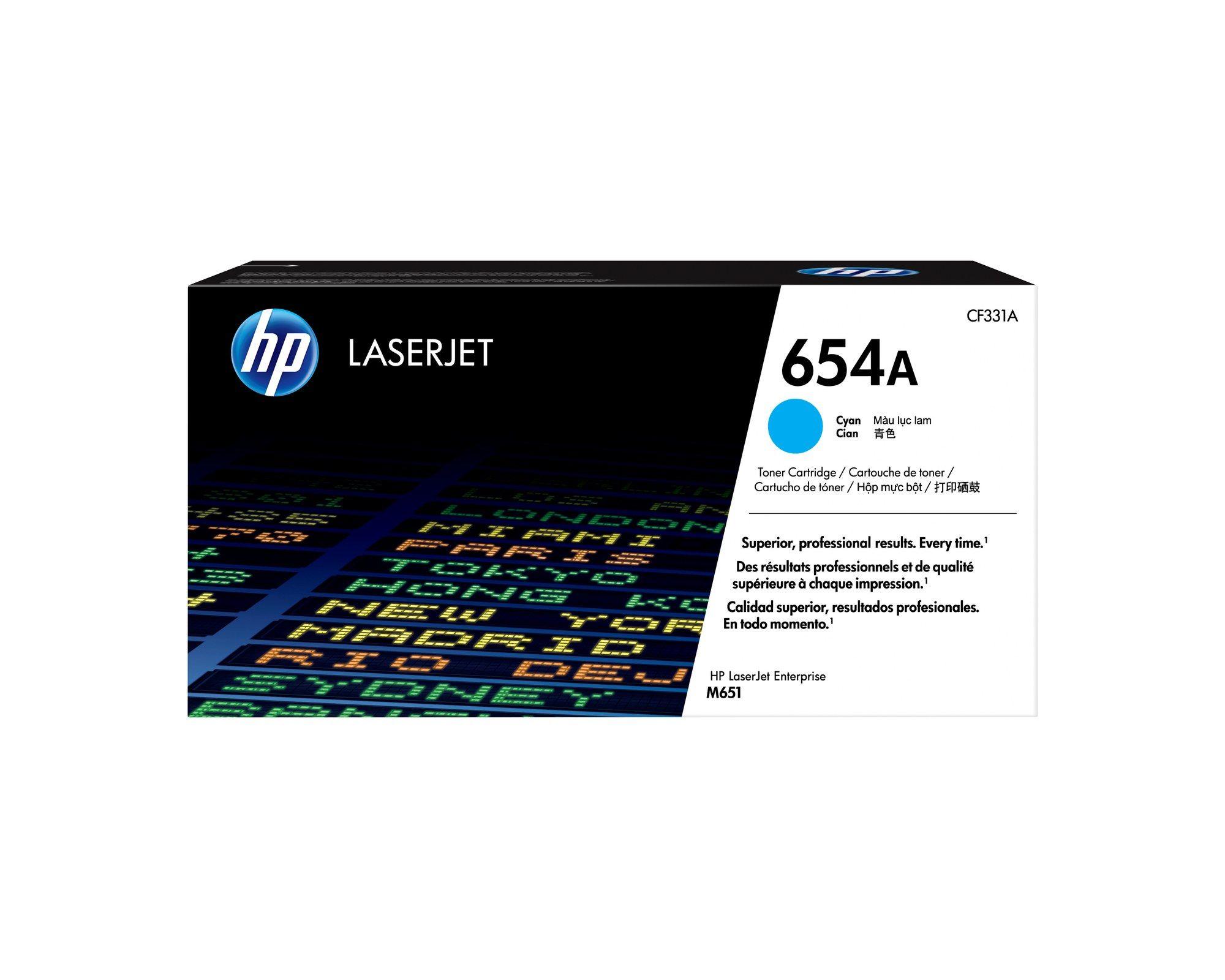 Toner HP 654A CF331A (15 000 páginas - Ciano)