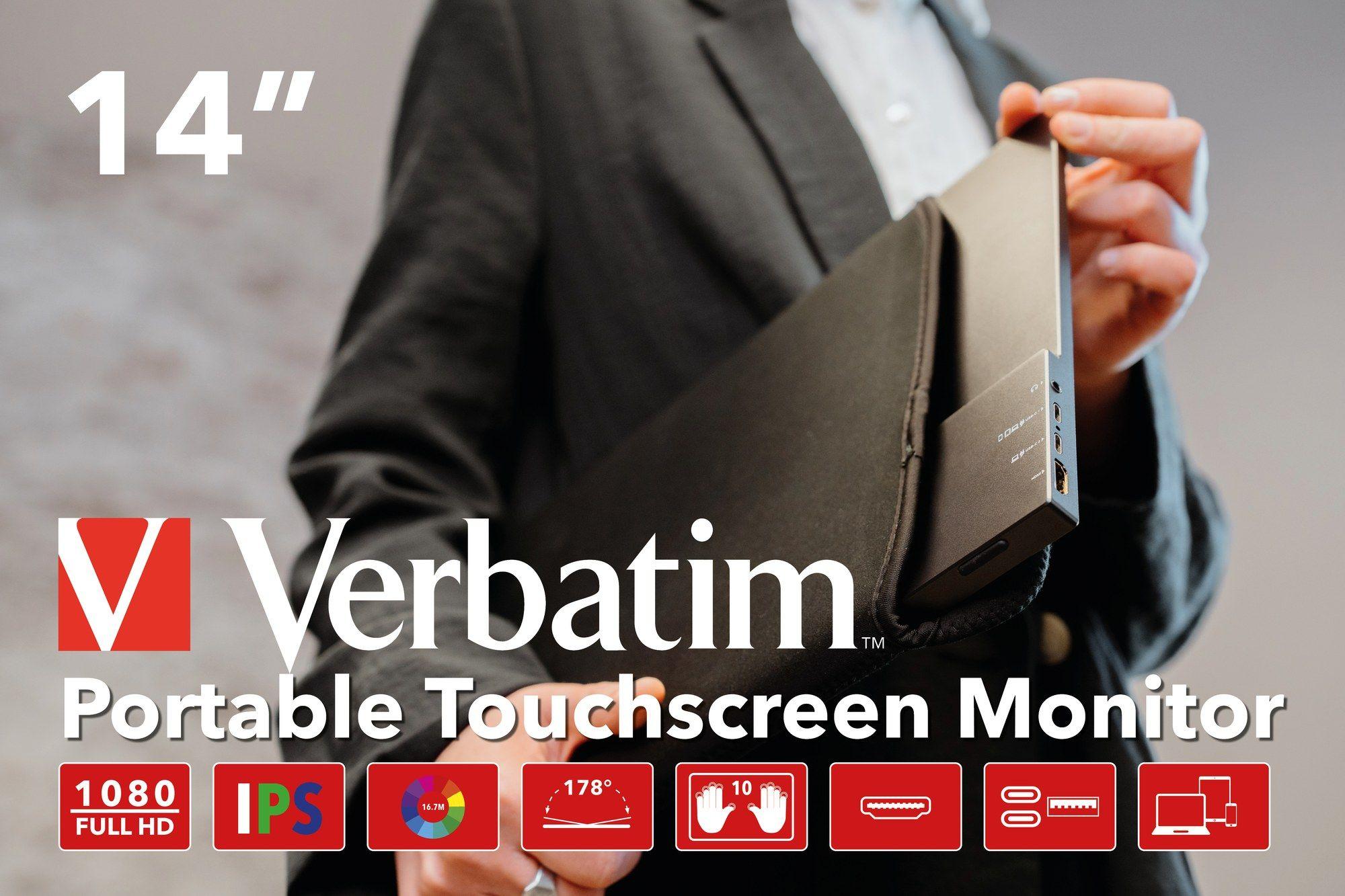 Monitor VERBATIM 49591 / PMT-14 (14" - IPS - 60 Hz - Preto), miniatura 8