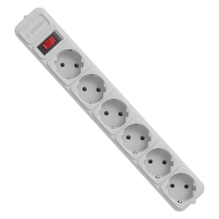 Régua de Tomadas com Proteção contra Sobretensões GEMBIRD SPG6-B-10C (6 x Schuko), miniatura 3