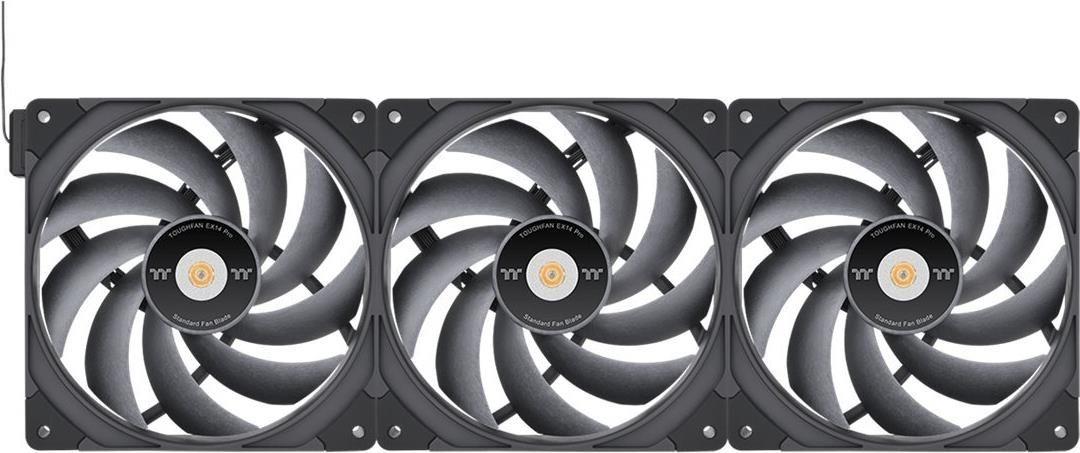 Kit de 3 Ventoinhas para Caixa de PC THERMALTAKE TOUGHFAN EX14 Pro (Plástico - Preto)