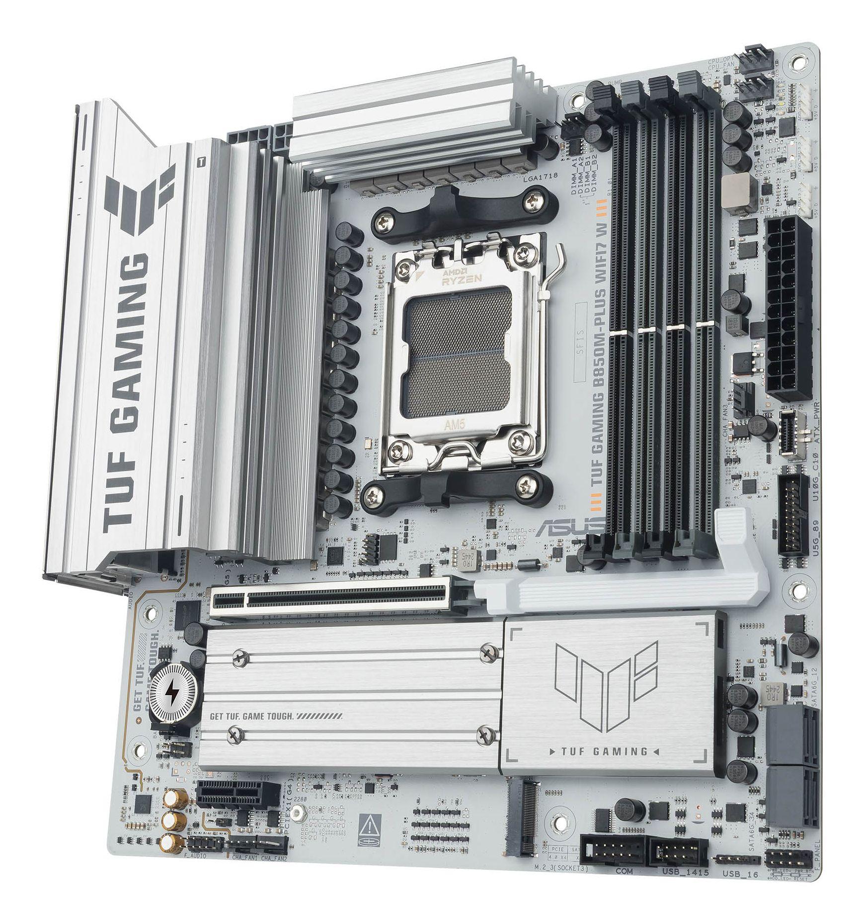 Motherboard ASUS TUF GAMING B850M-PLUS WIFI7 W (AM5 - micro ATX - Duplo canal - Branco), miniatura 4