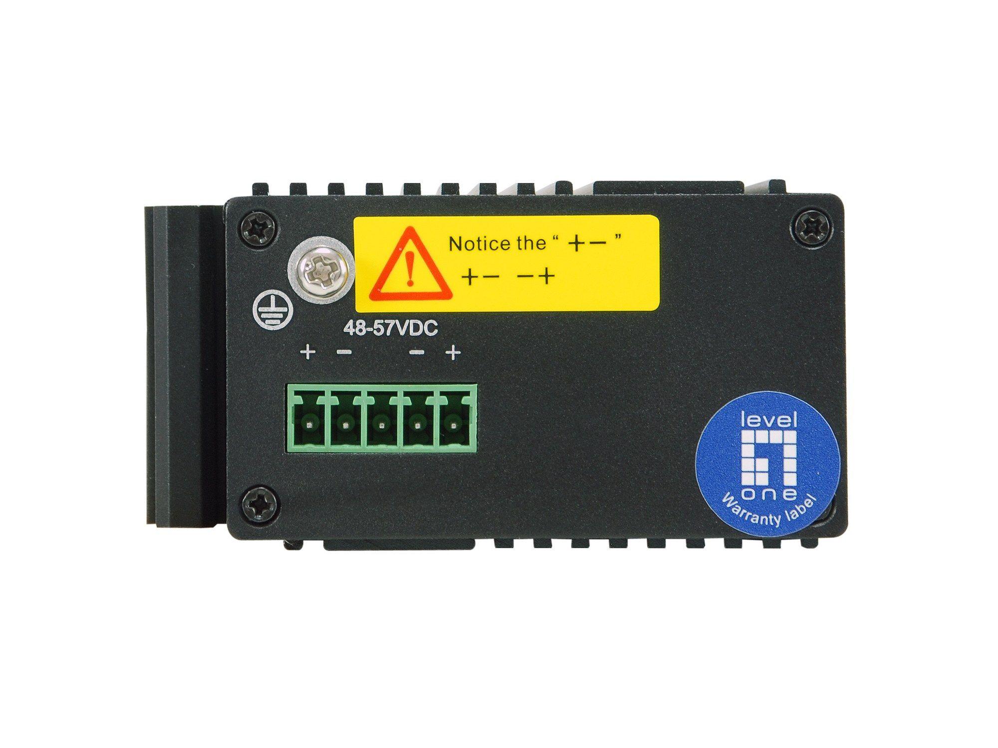 Switch de Rede LEVELONE IGP-0501 (4x RJ45 Gigabit Ethernet - Gigabit Ethernet - 10/100/1000 Mbps - Preto), miniatura 3