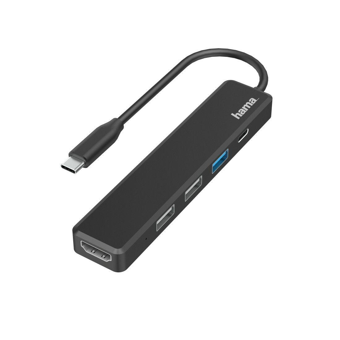 Hub USB-C HAMA 00200117 (0,15 m - USB 2.0 - USB Type-C, HDMI - Preto)