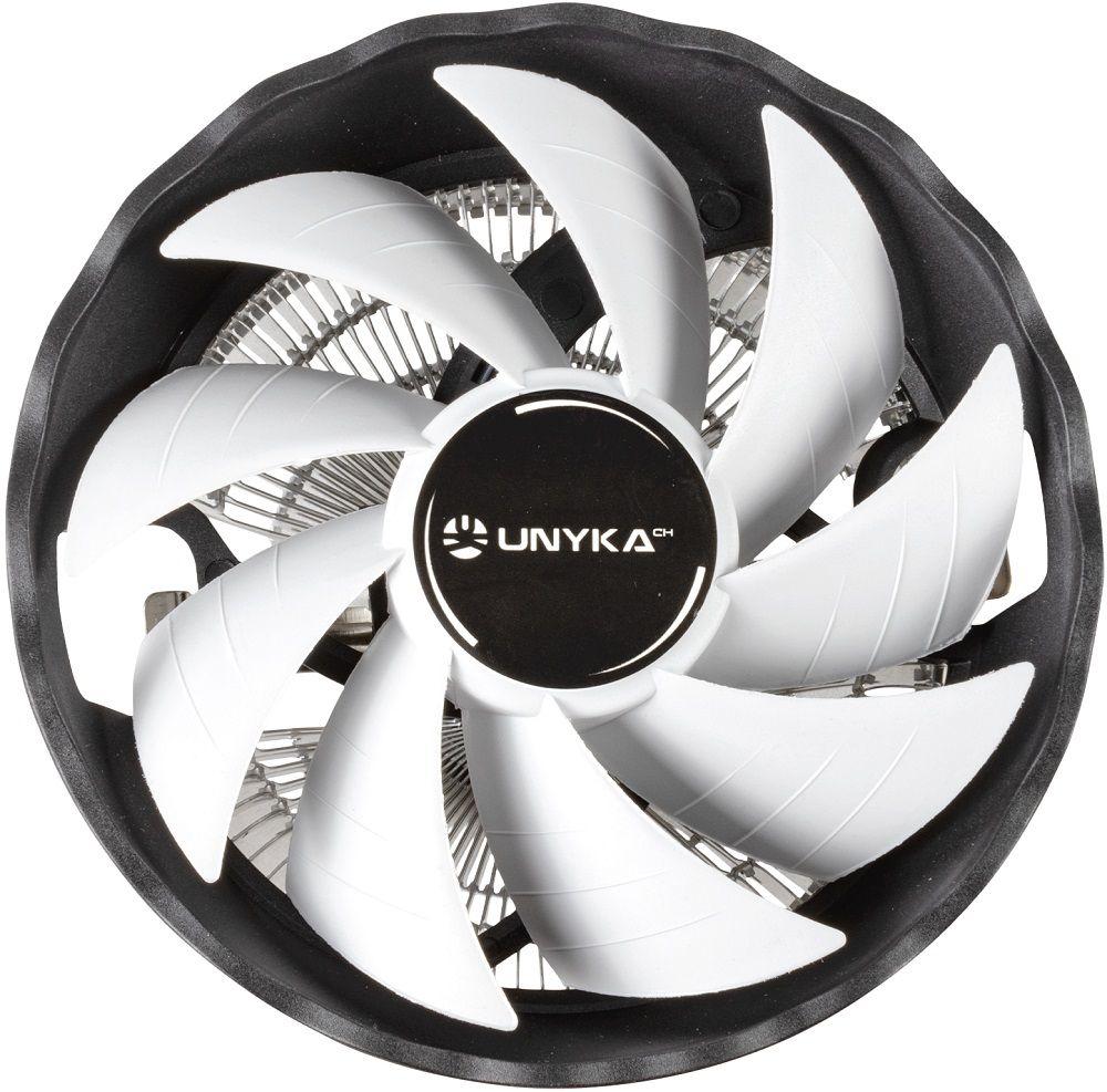 Dissipador CPU UNYKACH Jotun DF 120 White (12 cm - 1600 RPM - 4-pin - Transparente, Preto e Cinzento) — miniatura 2