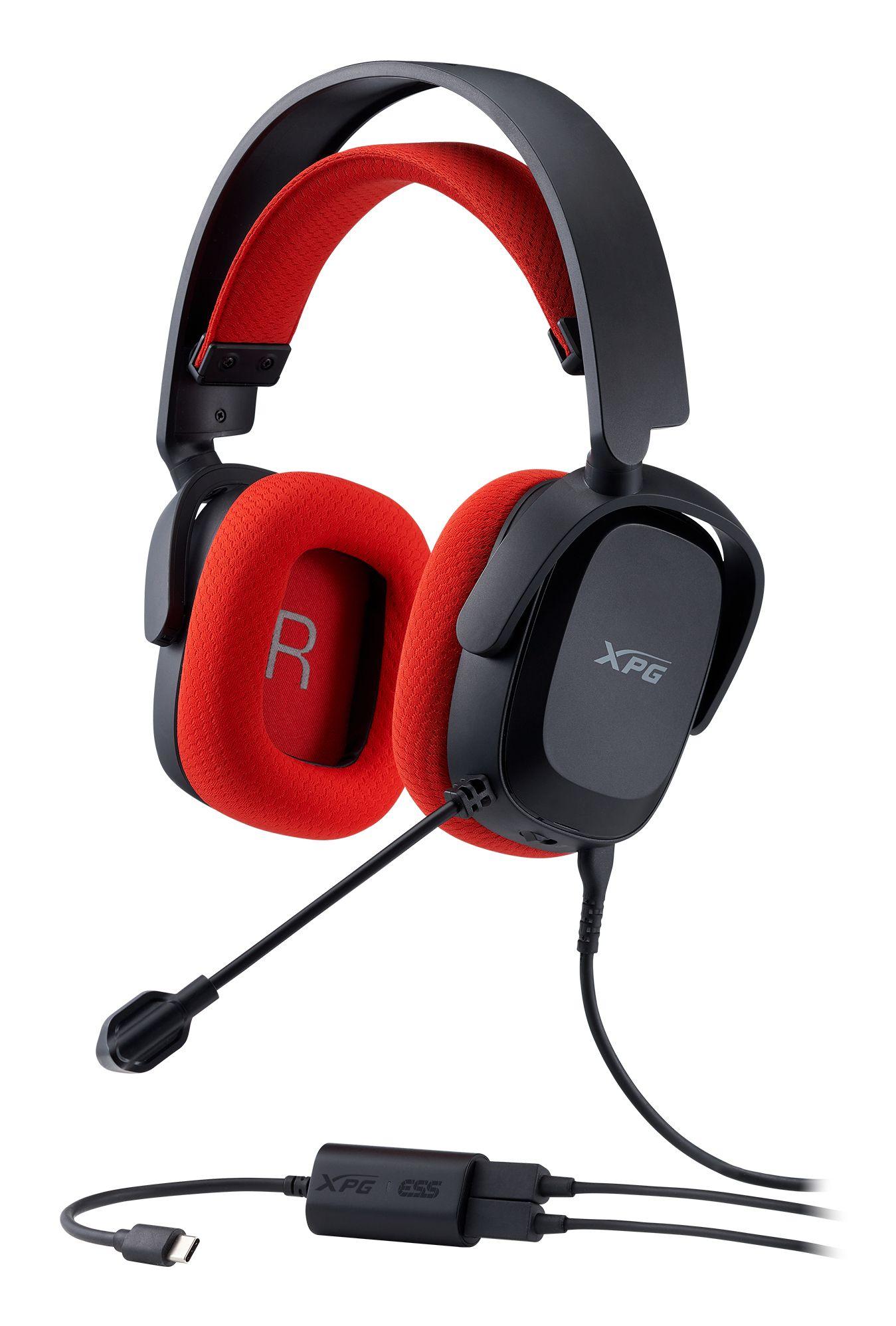 Headset Gaming XPG PRECOG STUDIO (Binaural - Com fios - Circum-aural - Preto e Vermelho) — miniatura 9