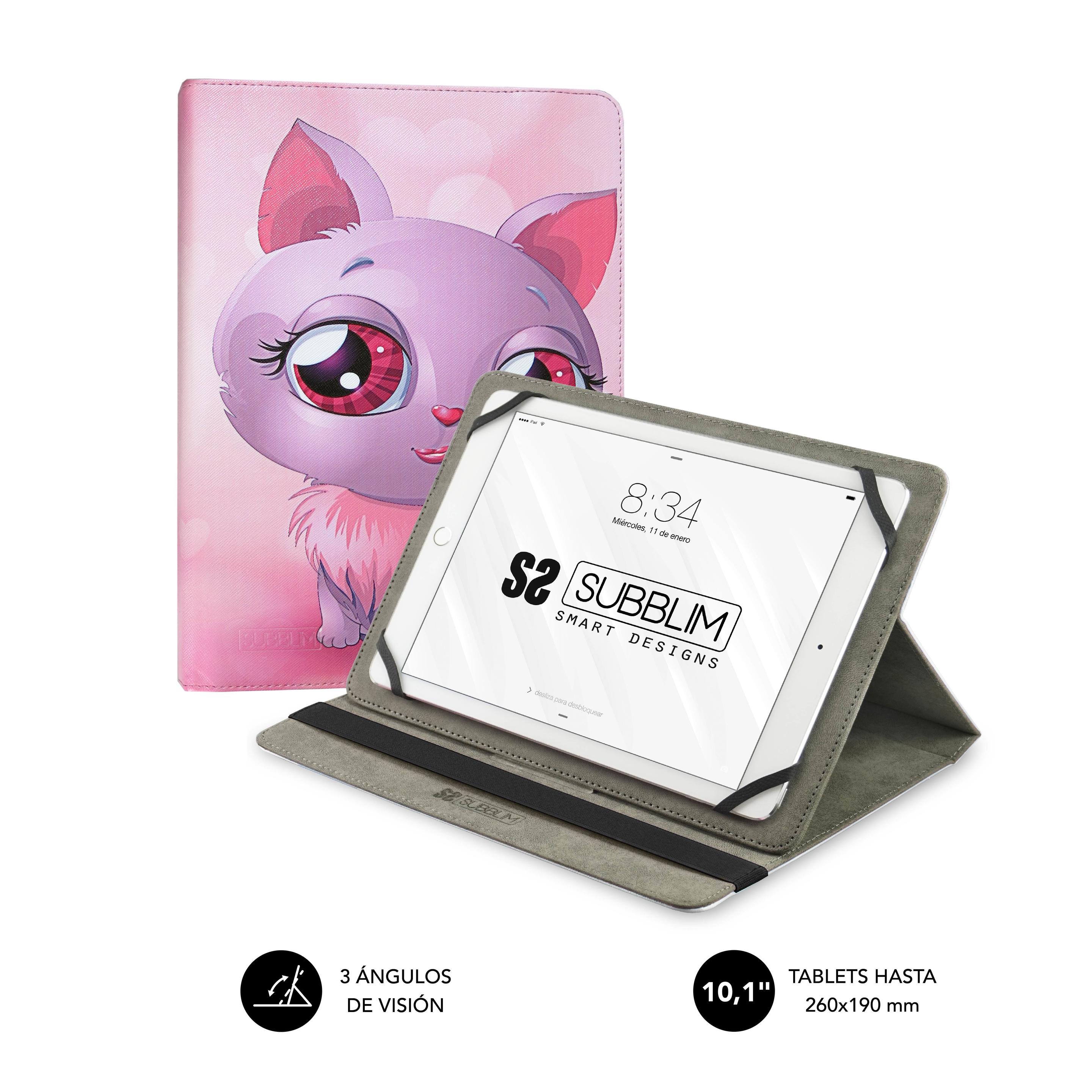 Capa para Tablet SUBBLIM Trendy Case Cat (Poliuretano)