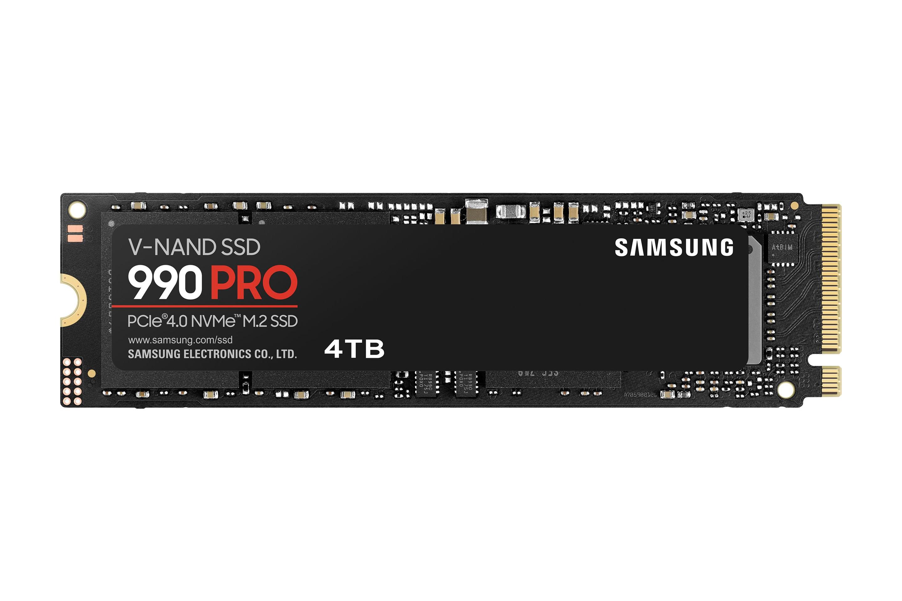 SSD Interno SAMSUNG 990 PRO MZ-V9P4T0BW (4 TB - M.2 2280 - PCI Express 4.0 NVMe)