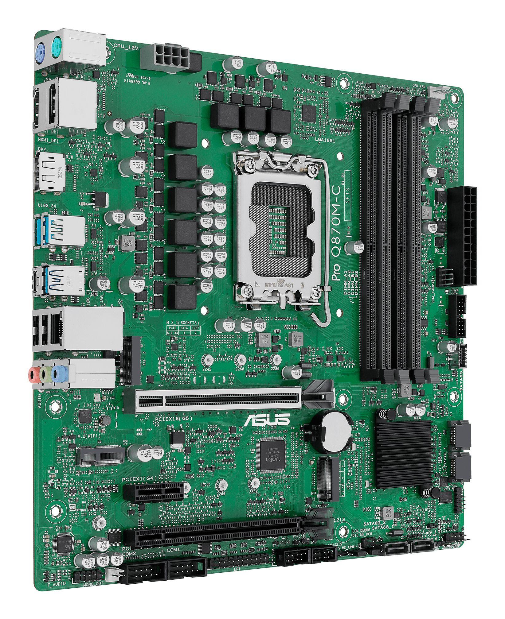 Motherboard ASUS PRO Q870M-C-CSM (LGA 1851 (Socket V1) - Intel Core Ultra - micro ATX - Multicor), miniatura 3