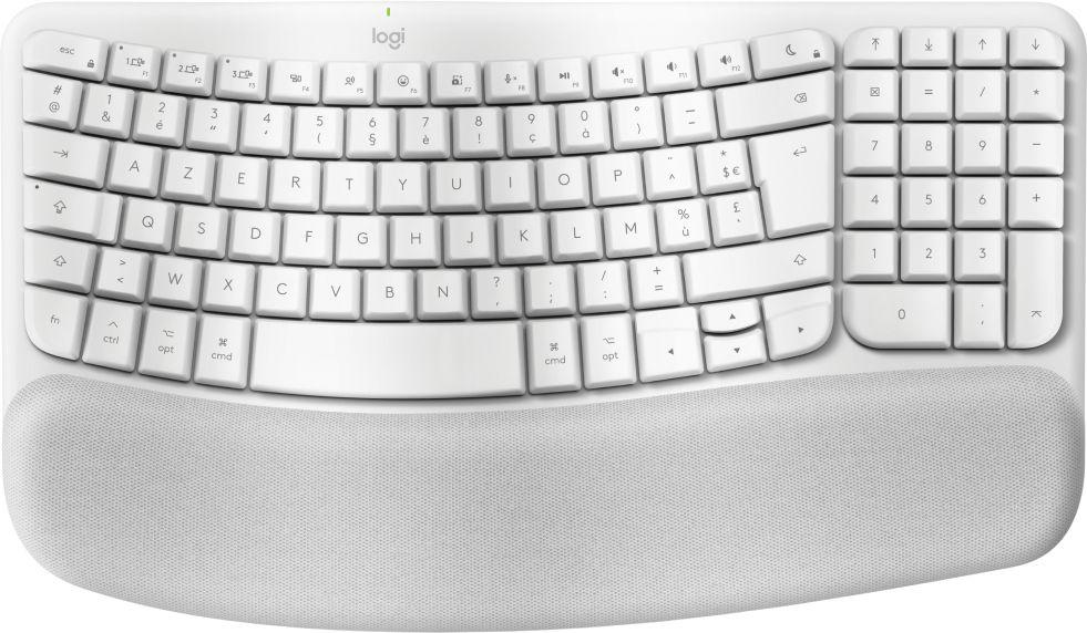 Teclado LOGITECH Wave Keys for Mac (Francês - Interruptor de membrana - Tamanho completo - Branco)