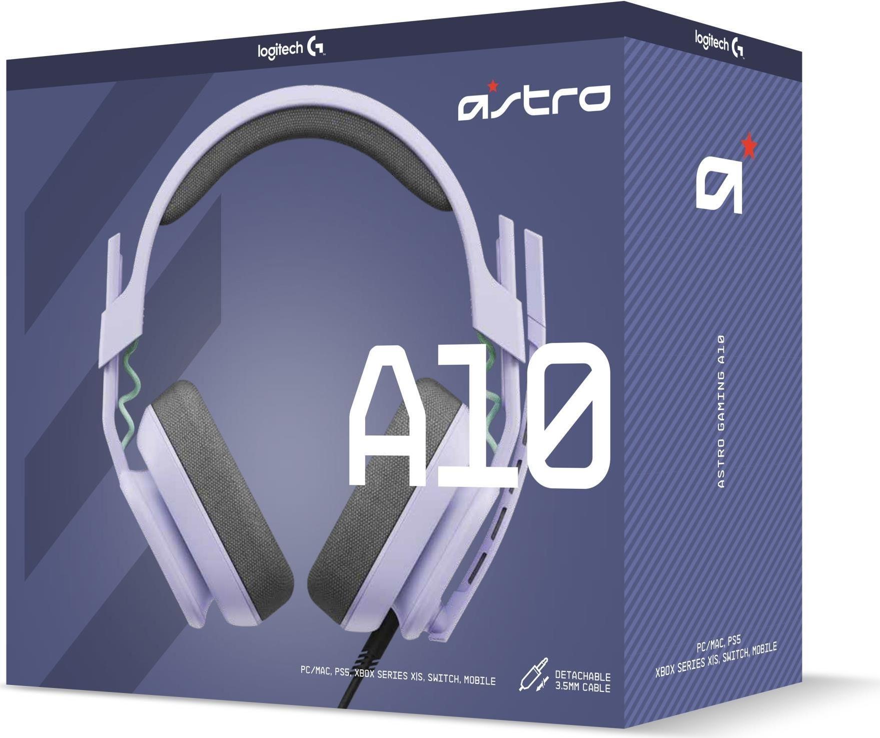 Headset Gaming LOGITECH G Astro A10 Gen 2 (Binaural - Áudio - Circum-aural - Asteroid/Lilás)