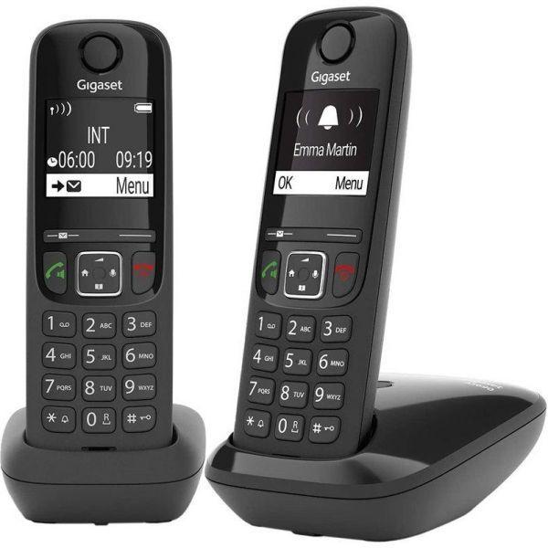 Telefone Fixo Sem Fios GIGASET AS690 DUO (14 h - Preto), miniatura 2