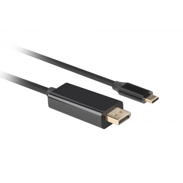Cabo USB-C para DisplayPort LANBERG CA-CMDP-10CU-0005-BK (0,5 m - USB Tipo C, macho - DisplayPort, macho - Preto) — miniatura 3