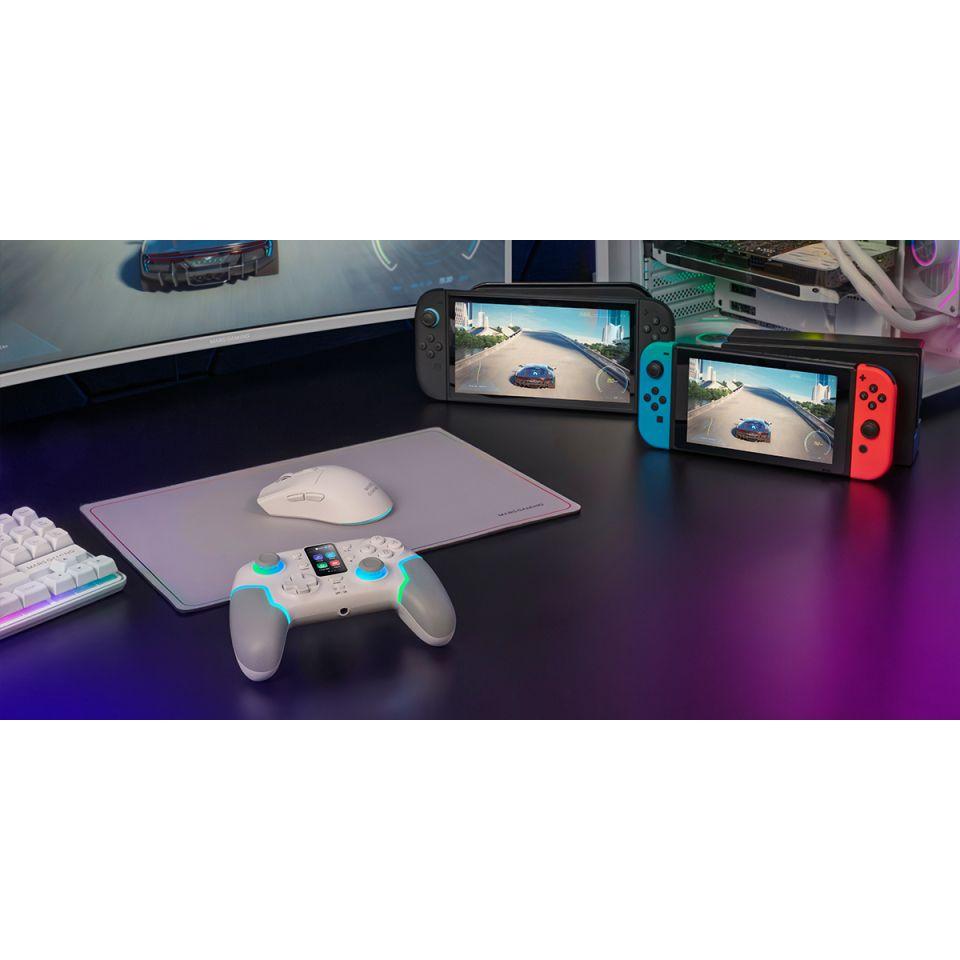 Comando MARS GAMING MGP-V3W (Nintendo Switch - USB Type-A para USB Type-C - Bluetooth/RF/USB - Branco) — miniatura 7
