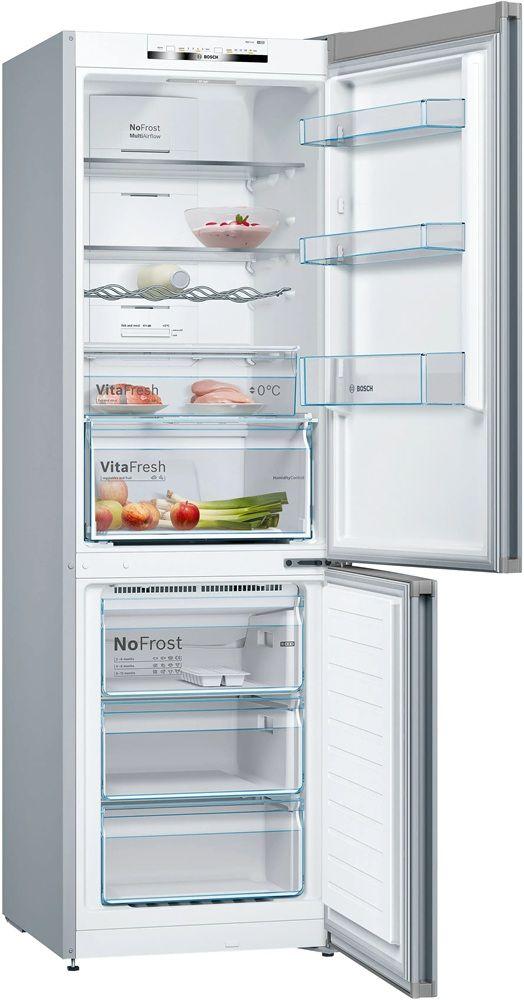 Frigorífico Combinado Independente BOSCH KGN36VLDB (326 L - 186x60x66 cm - 186 cm - Inox) — miniatura 2