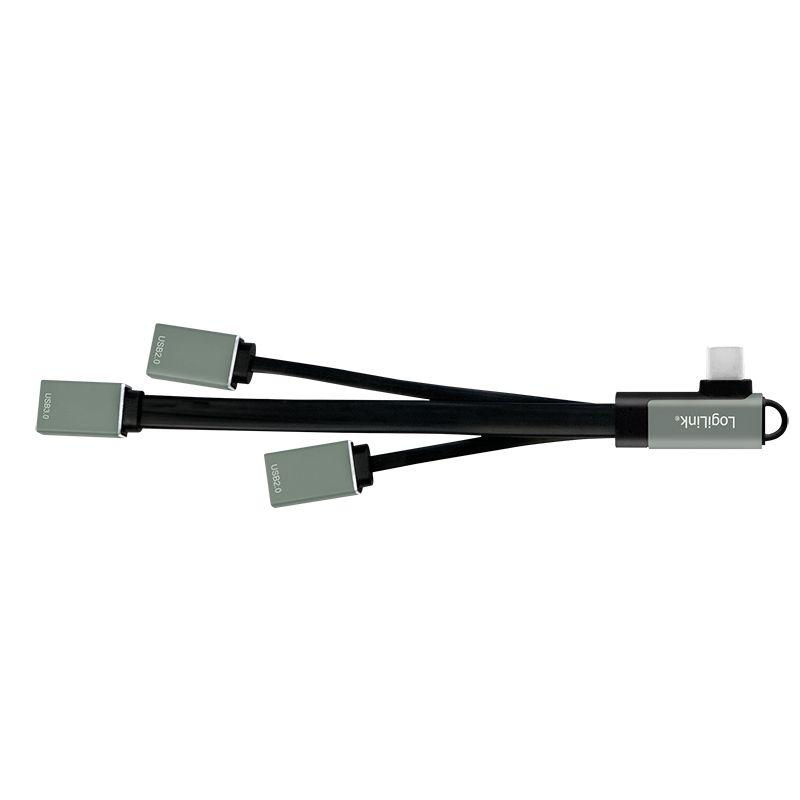 Hub USB-C LOGILINK UA0361 (USB 3.2 Gen 1 Type-C - USB 2.0, USB 3.2 Gen 1 Type-A - Prateado) — miniatura 2