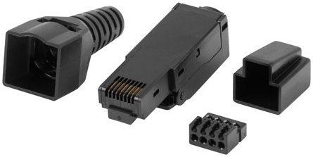 Ficha RJ45 LANBERG PLU-6000TL (Cabos rígidos e flexíveis - Preto) — miniatura 3