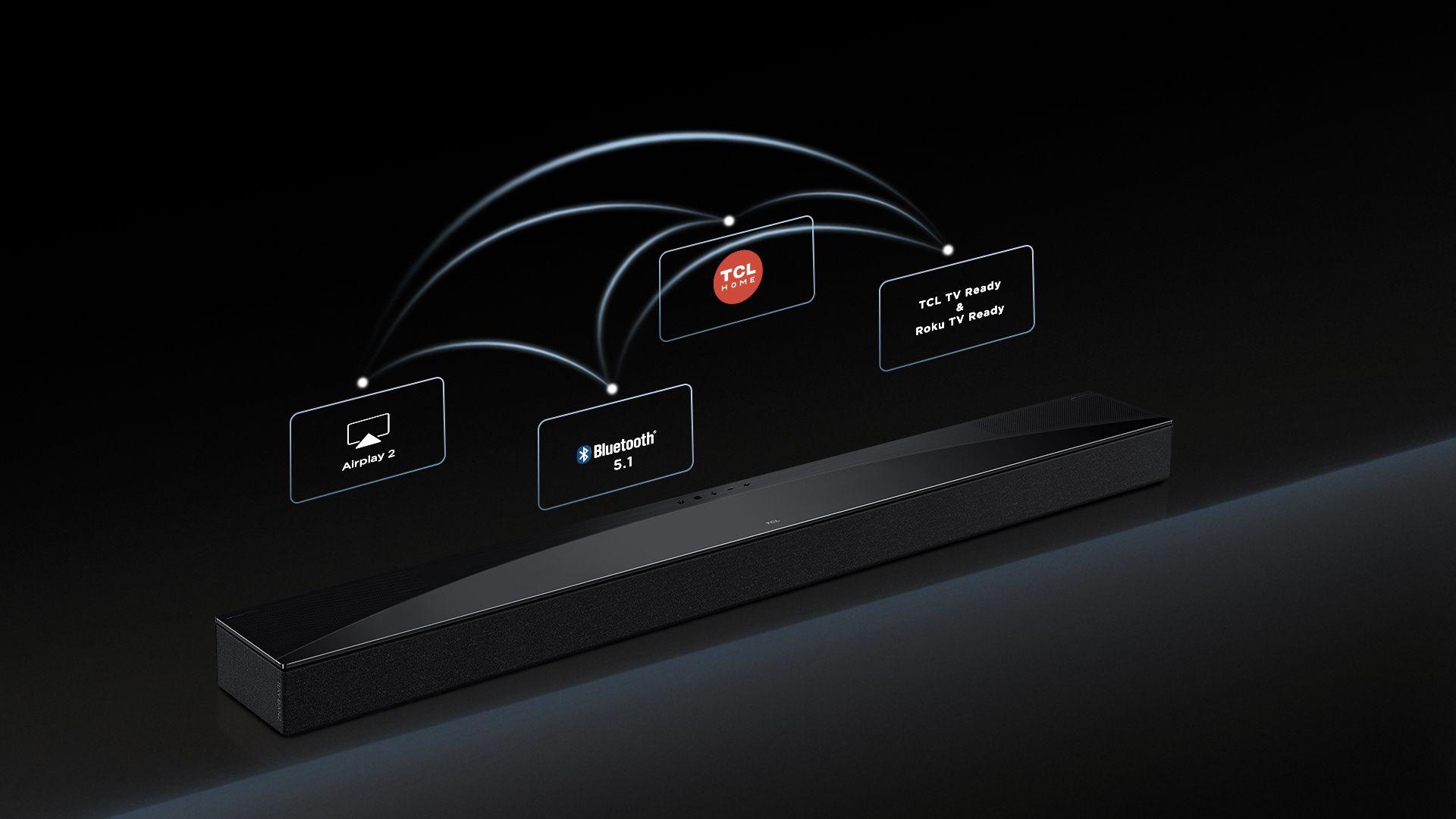 Soundbar TCL Q75HE (98 W - Com fios e sem fios - Titânio), miniatura 8
