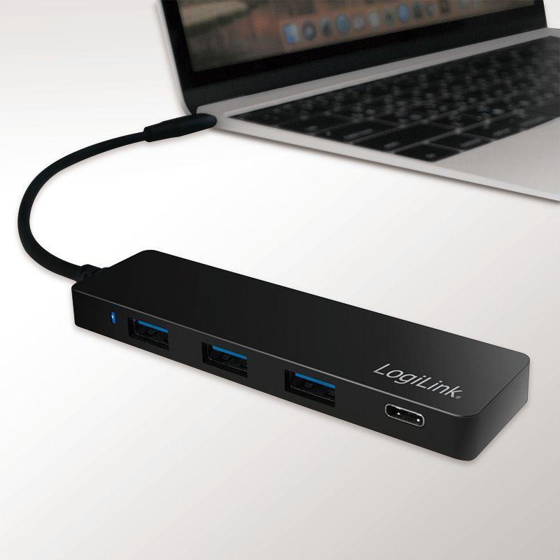 Hub USB-C LOGILINK UA0311 (Android, Chrome - Preto) — miniatura 3