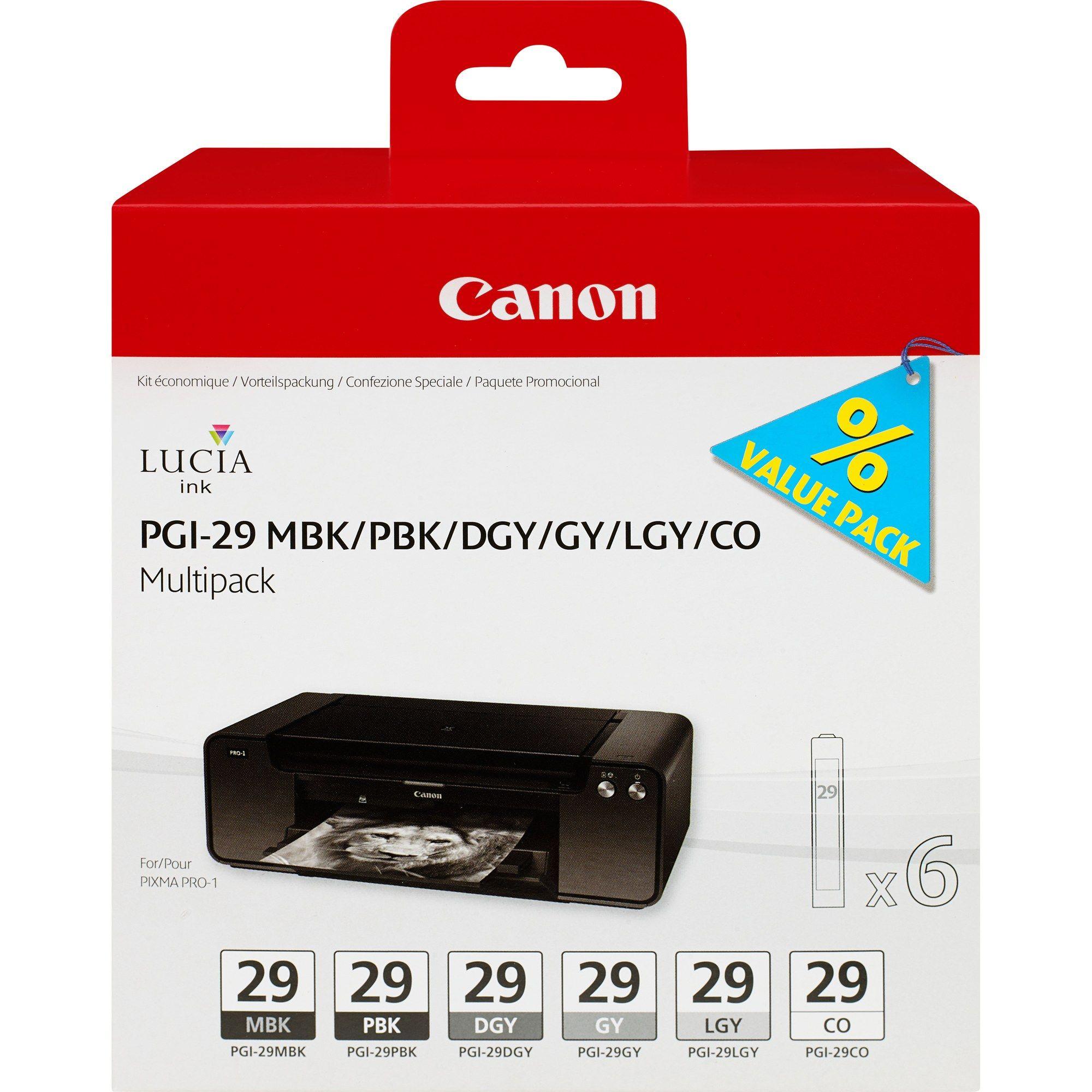 Tinteiro CANON PGI-29 (Multipack 6 Cores para PIXMA PRO-1 - Multicor)