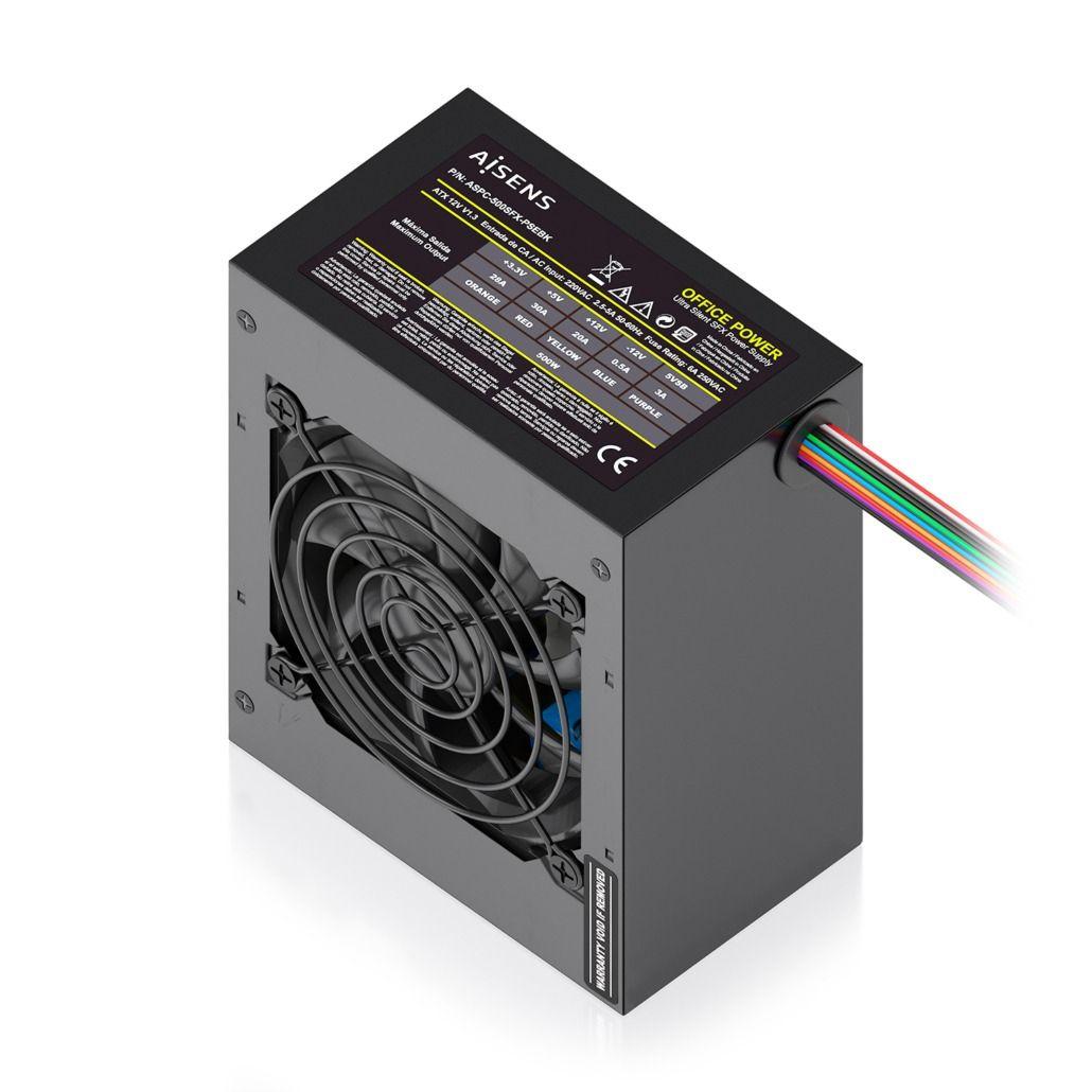 Fonte de Alimentação AISENS ASPC-500SFX-PSEBK (SFX - 500 W - AC - Preto), miniatura 2
