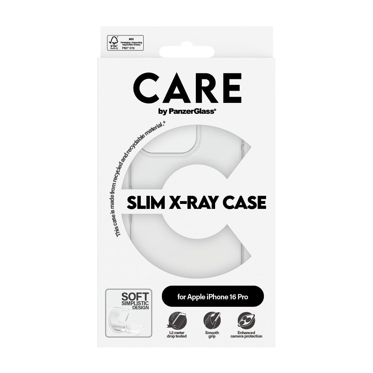 Capa PANZERGLASS CARE Case Fashion X-Ray Soft Basic iPhone 16 Pro (Apple - Transparente), miniatura 3