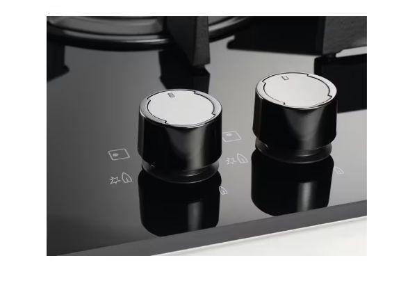 Placa de Gás Encastre ELECTROLUX KGE6633NOK (3 zonas - Vidro - Rotativo - Preto), miniatura 3