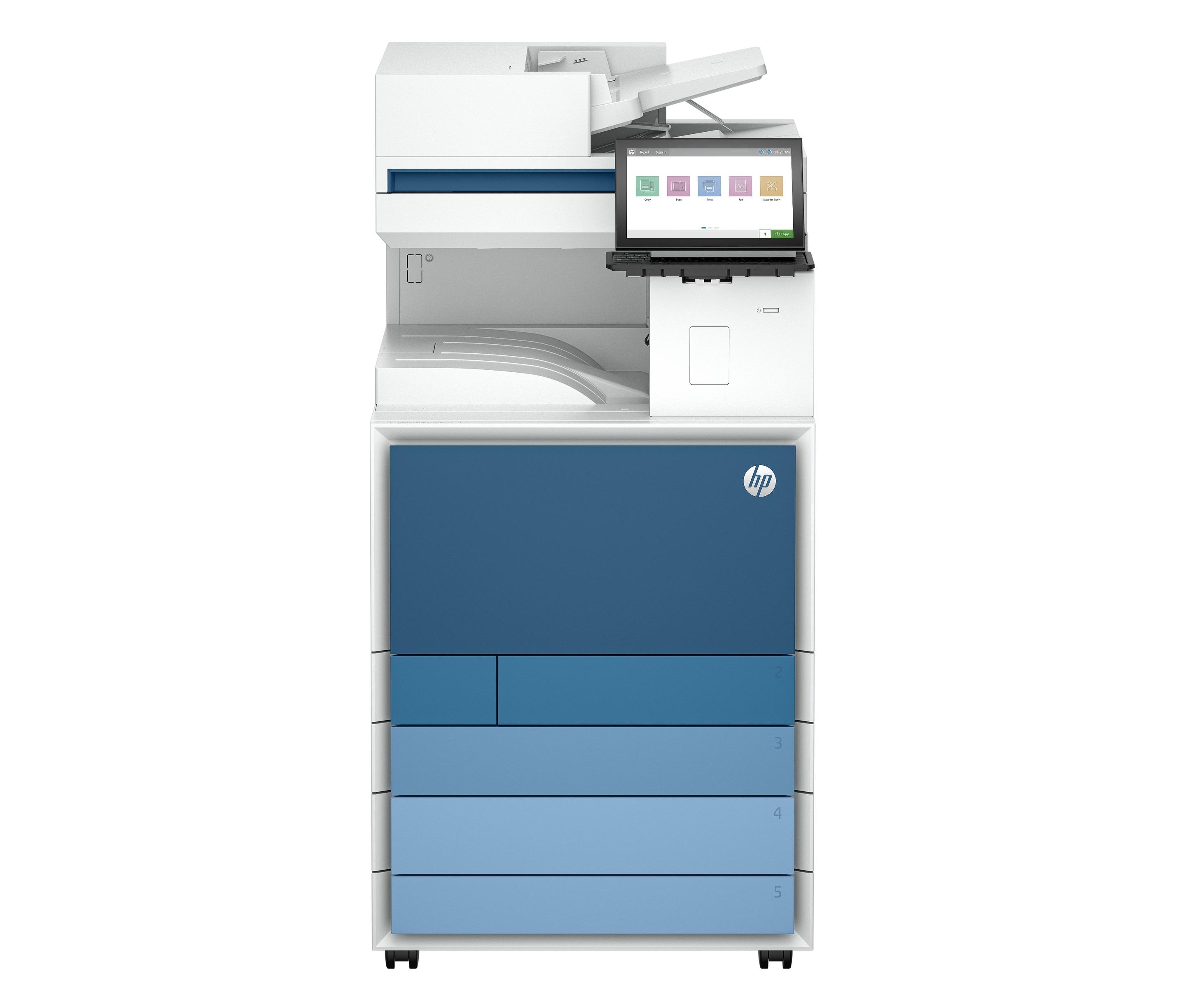Impressora Multifuncional Laser a Cores HP LaserJet Enterprise Flow MFP 8801z (A3 - Impressão a cores - 2180 folhas - Azul e Branco)
