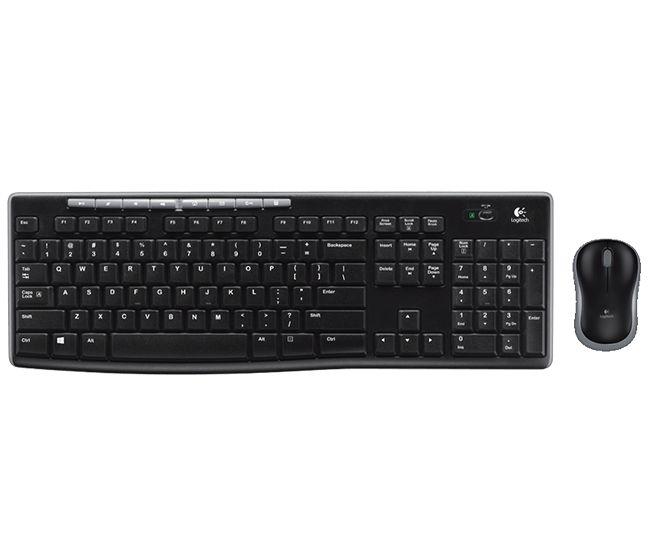 Conjunto de Teclado e Rato LOGITECH MK270 (Húngaro - Tamanho completo - RF Wireless - Preto)