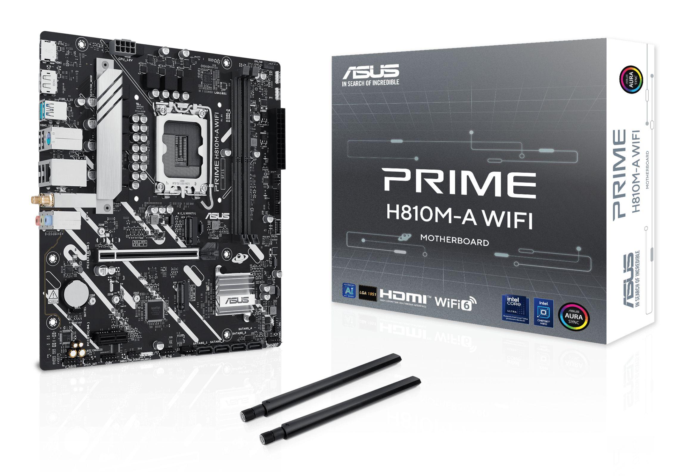 Motherboard ASUS PRIME H810M-A WIFI (LGA 1851 (Socket V1) - Intel Core Ultra - micro ATX - Prateado) — miniatura 7