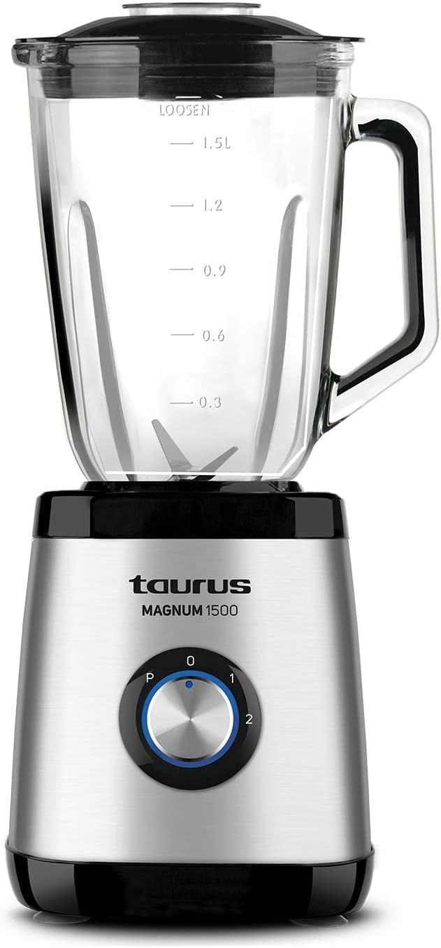 Liquidificadora TAURUS MAGNUM 1500 (Liquidificador - 1500 W - 1,5 l - Preto e Aço Inoxidável)