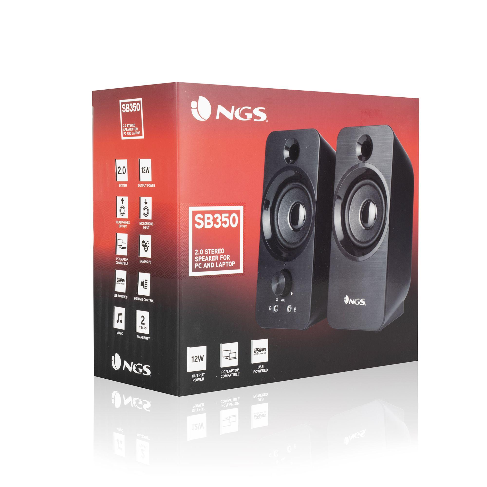 Colunas Multimédia NGS SB350 (6 W - Sem fios - Preto) — miniatura 5