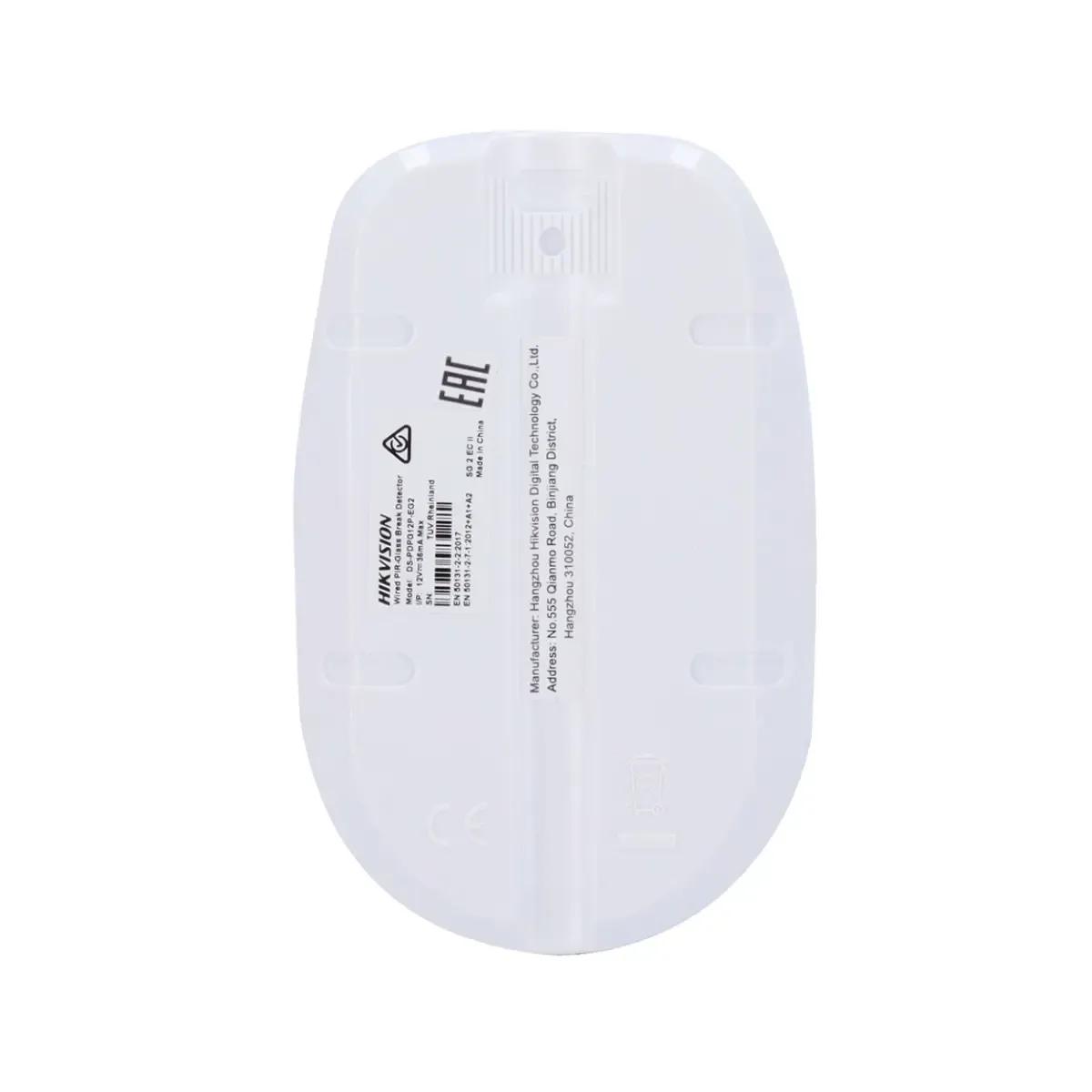 Detetor PIR com Fios e de Quebra de Vidro HIKVISION DS-PDPG12P-EG2 (Branco), miniatura 4