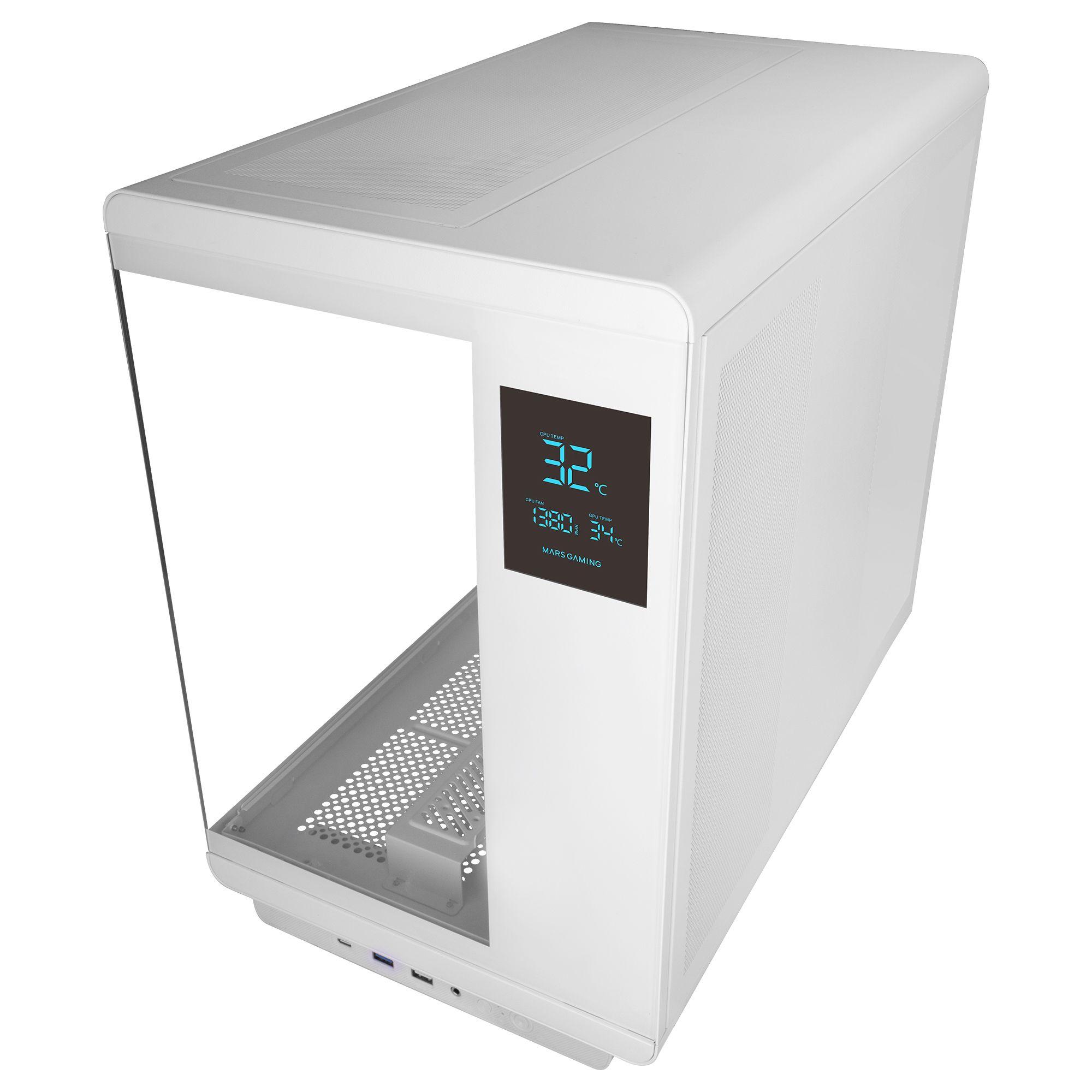 Caixa PC MARS GAMING MC-REVPRO (Midi Tower - Ecrã LCD 4,3" - Branco), miniatura 7