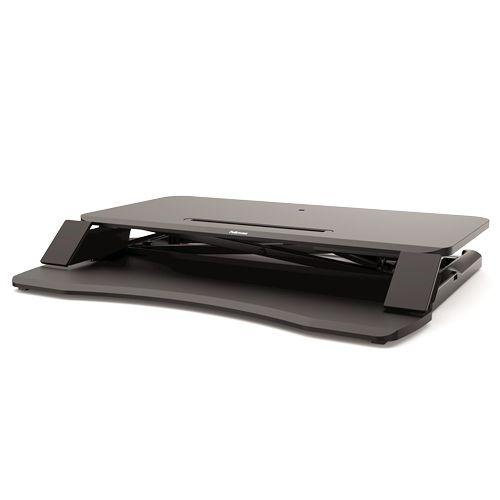 Suporte de Secretária Elevável FELLOWES Lotus Corsivo (17 kg - Preto), miniatura 3