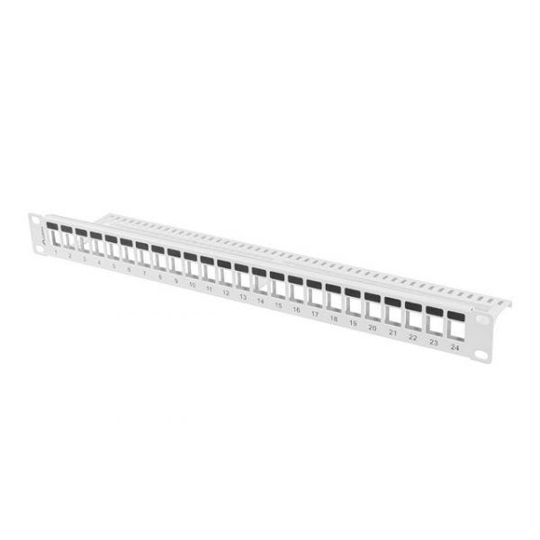Painel de Patch Keystone LANBERG PPKS-1024-S (Rack de 19 polegadas - Cinzento) — miniatura 4