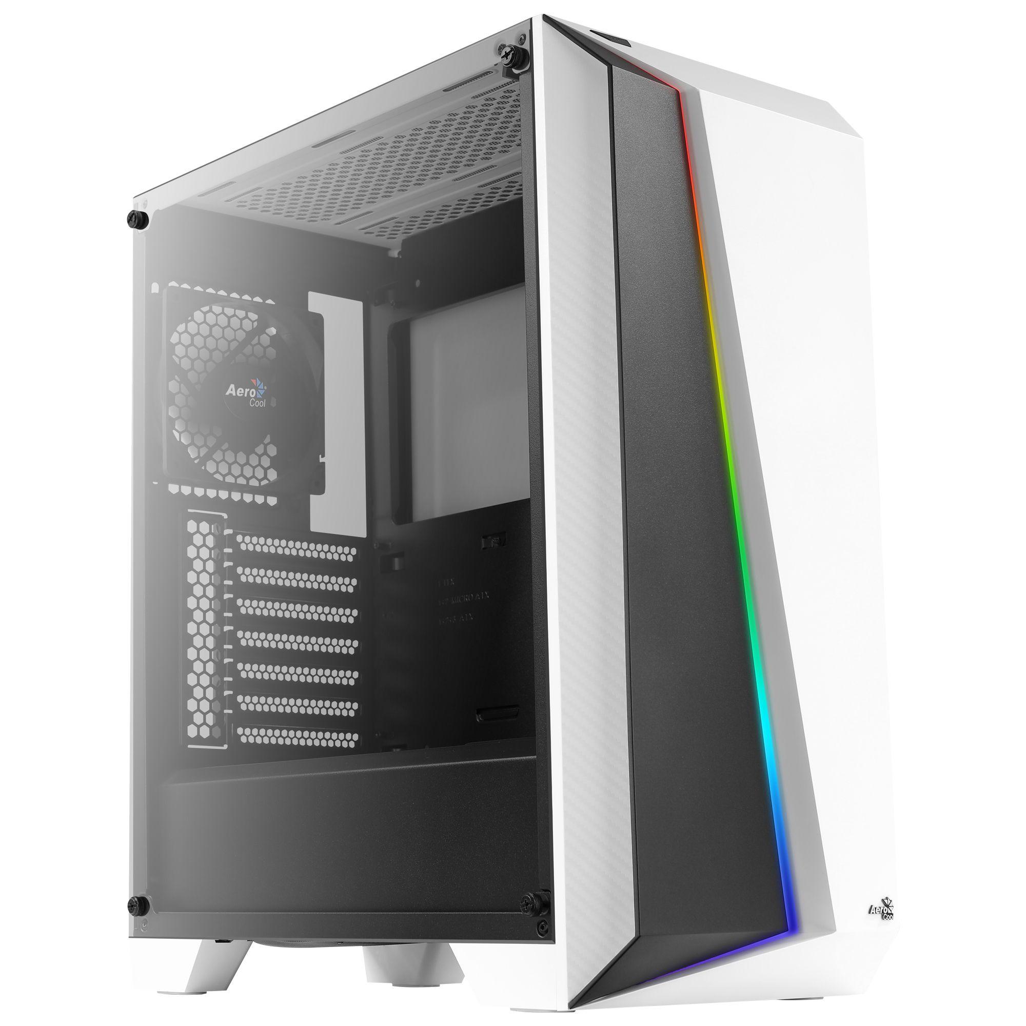 Caixa de Computador AEROCOOL CYLON PRO-G-WT-V2 (ATX, Micro ATX, Mini-ITX - Midi Tower - 16,7 cm - Branco) — miniatura 3
