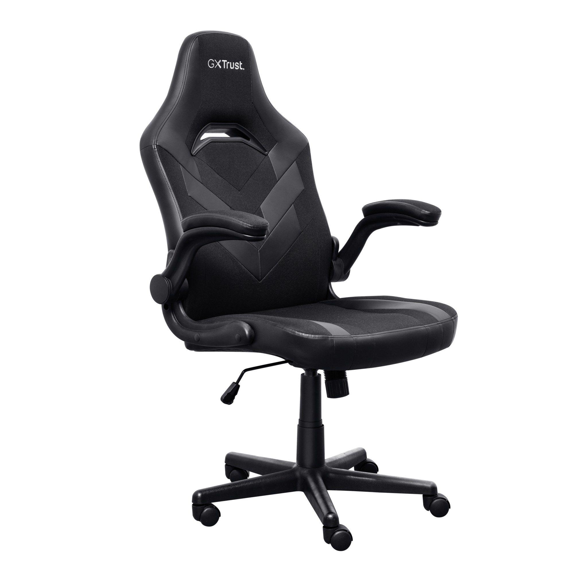 Cadeira Gaming TRUST GXT 703 RIYE (140 kg - 12 cm - Tecido, Couro, Poliuretano - Preto)