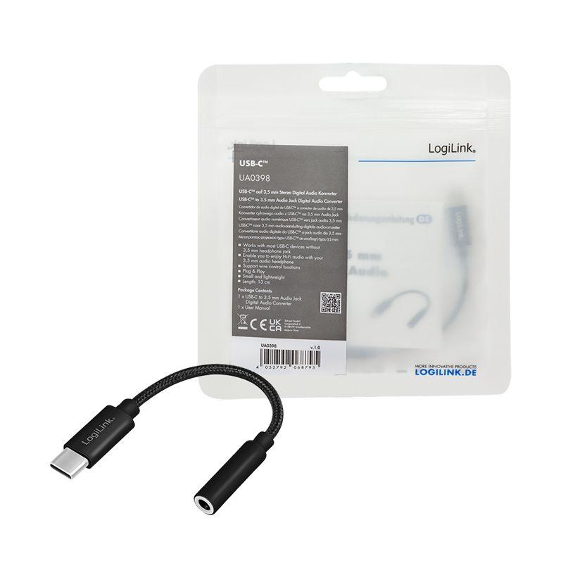 Cabo de Áudio LOGILINK UA0398 (0,13 m - TRRS de 3,5 mm - USB Type-C - Preto), miniatura 7