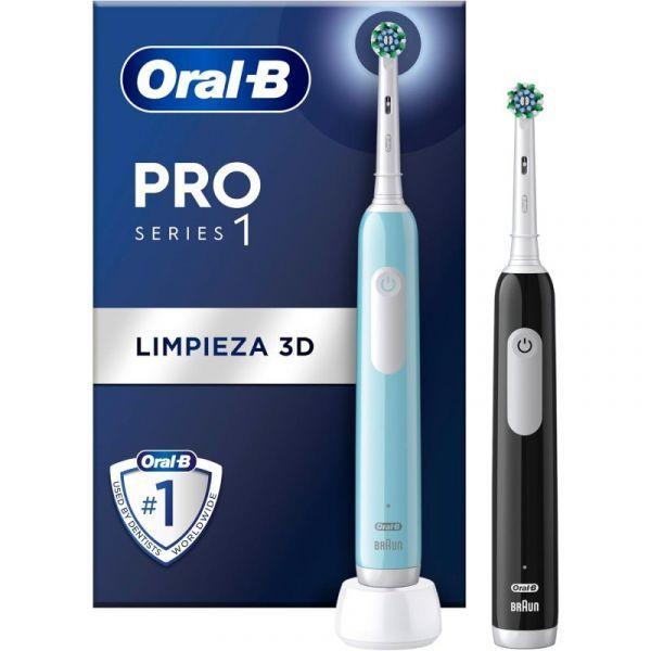 Pack de 2 Escovas de Dentes Elétricas BRAUN Oral-B Pro 1 Duo (Preto e Turquesa)