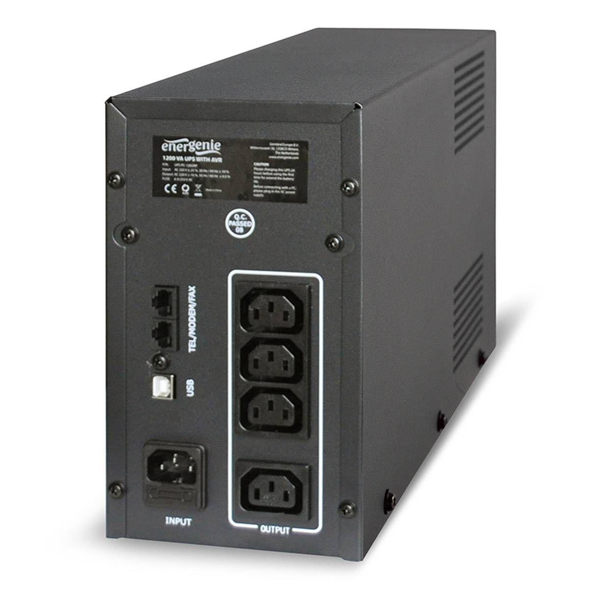 UPS Interativa GEMBIRD UPS-PC-1202AP (Acoplador C13, Acoplador C14 - Preto), miniatura 2