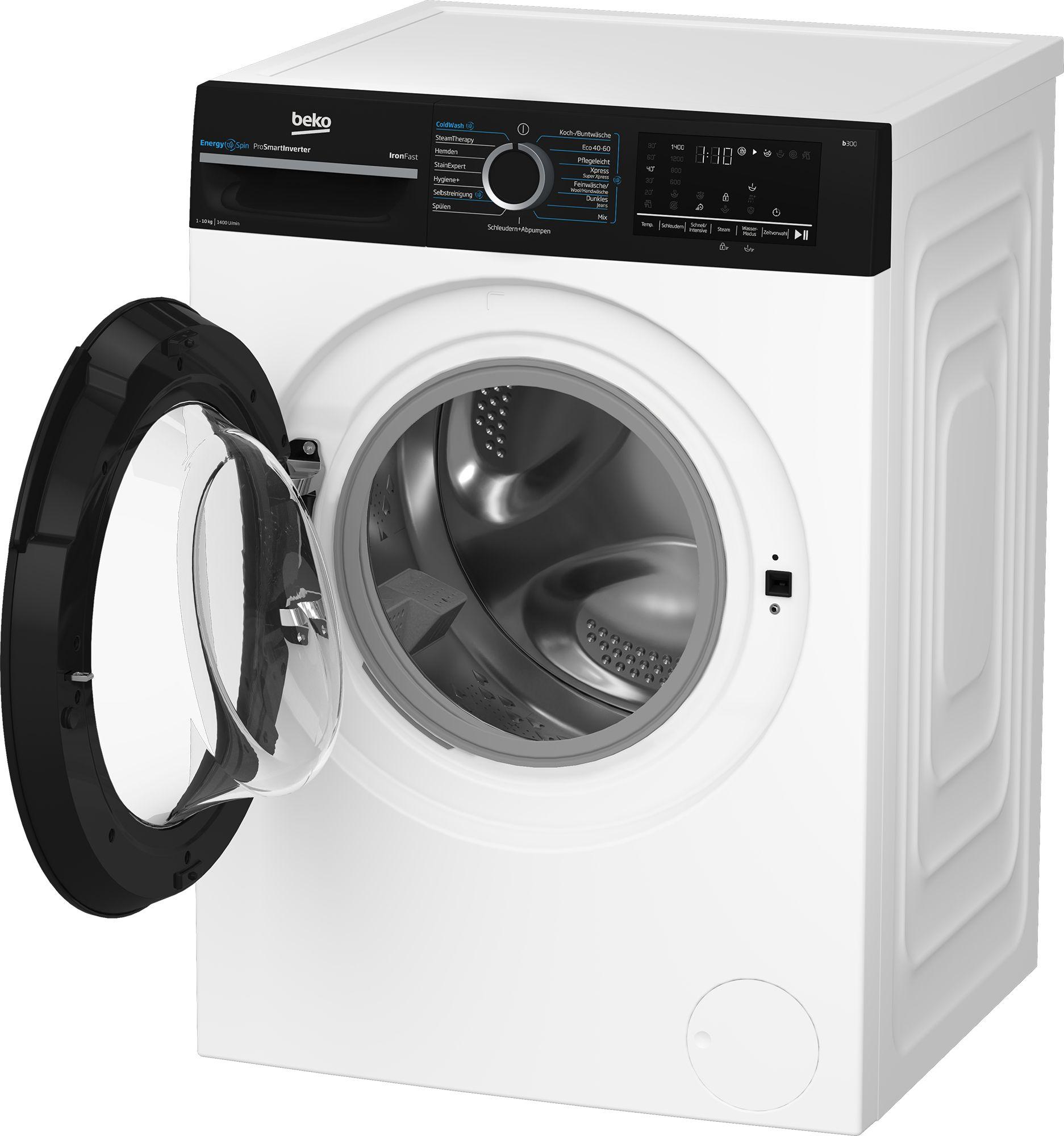 Máquina de Lavar Roupa Independente BEKO BM3WFU41041W (1400 RPM - B - 51 l - Branco/Preto), miniatura 7