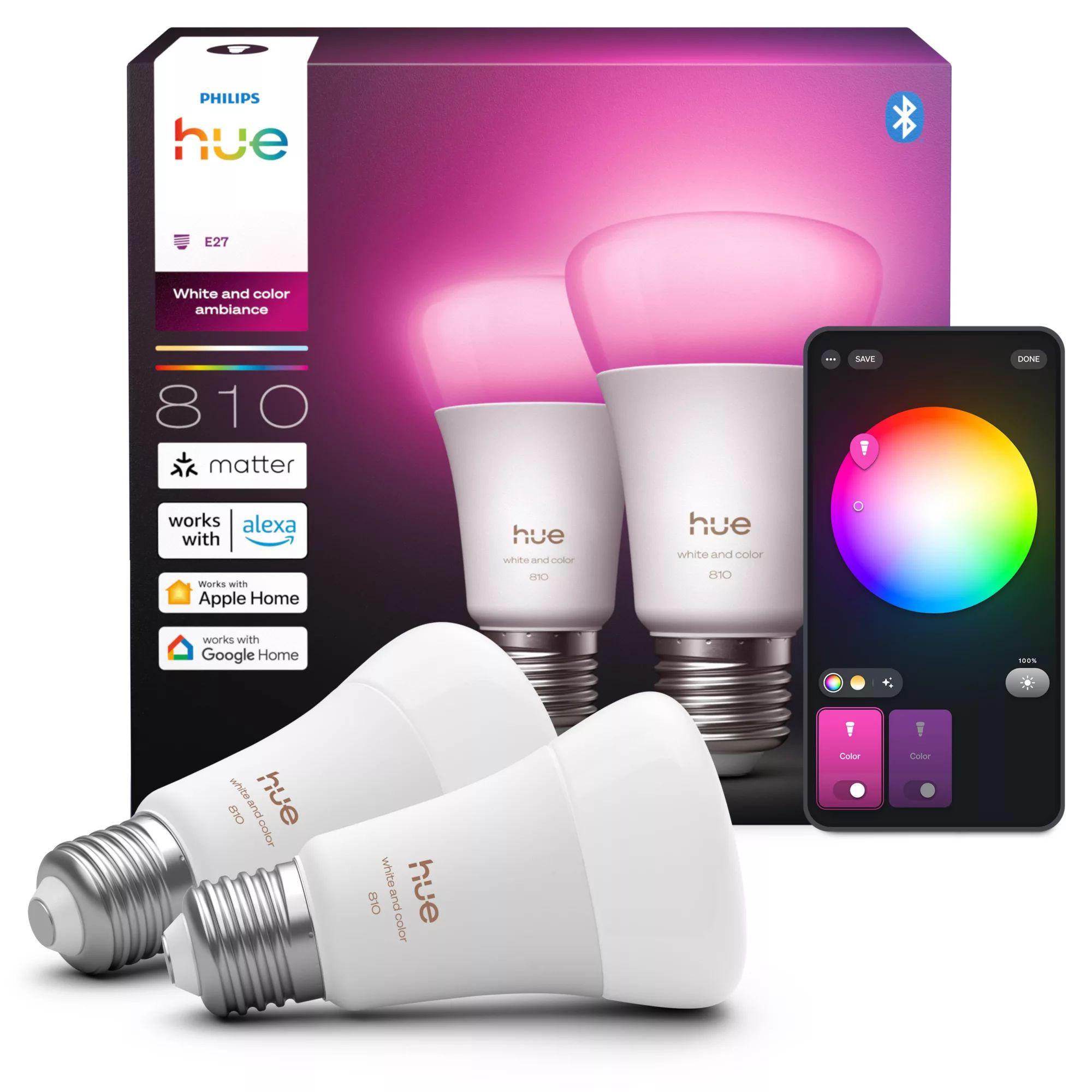 Lâmpada Inteligente PHILIPS Hue 929003853405 / A60 White (Bluetooth e Zigbee - iOS; Android - Branco), miniatura 3