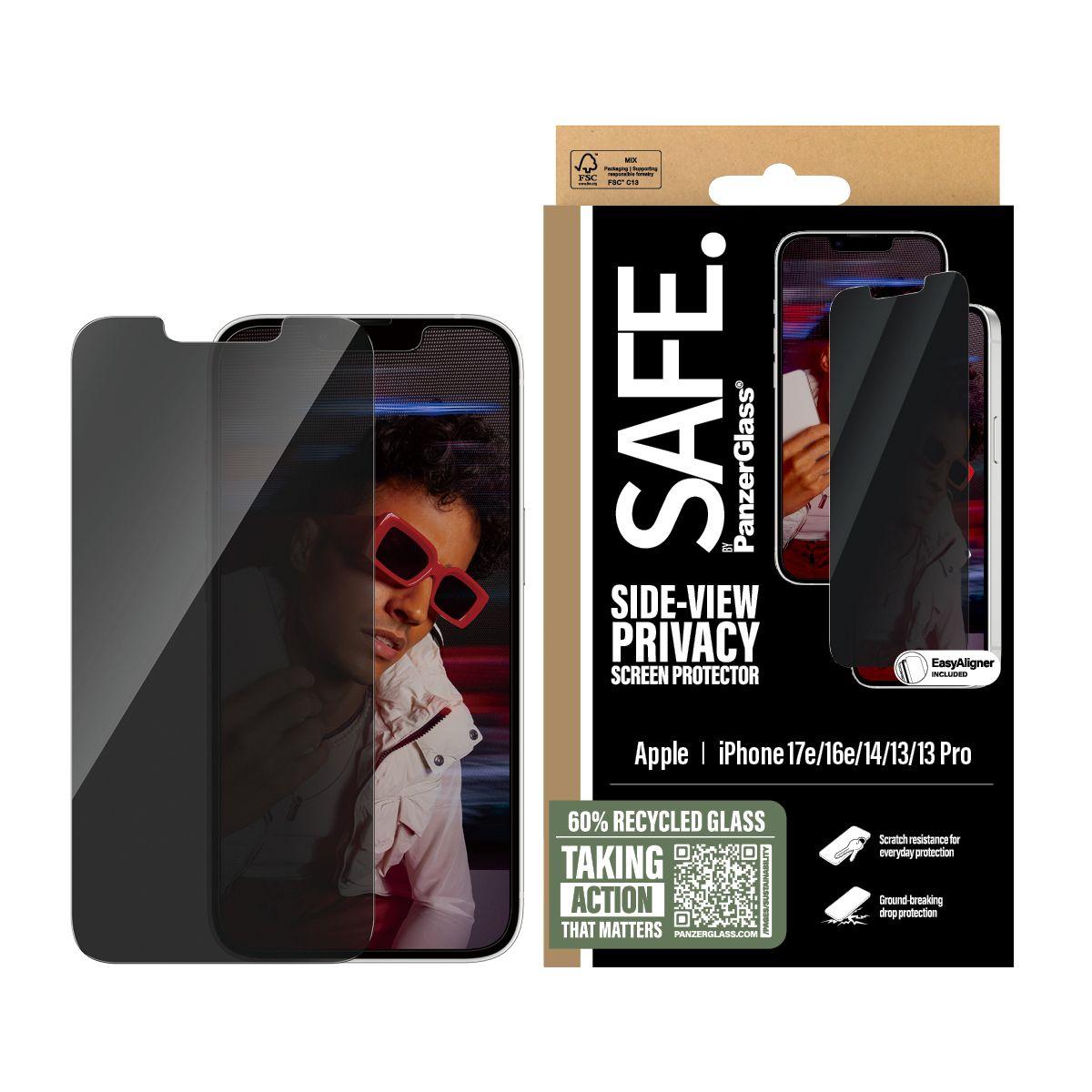 Película de Privacidade em Vidro Temperado PANZERGLASS SAFE Privacy UWF (iPhone 16e/14/13/13 Pro - 6,1" - Transparente) — miniatura 2