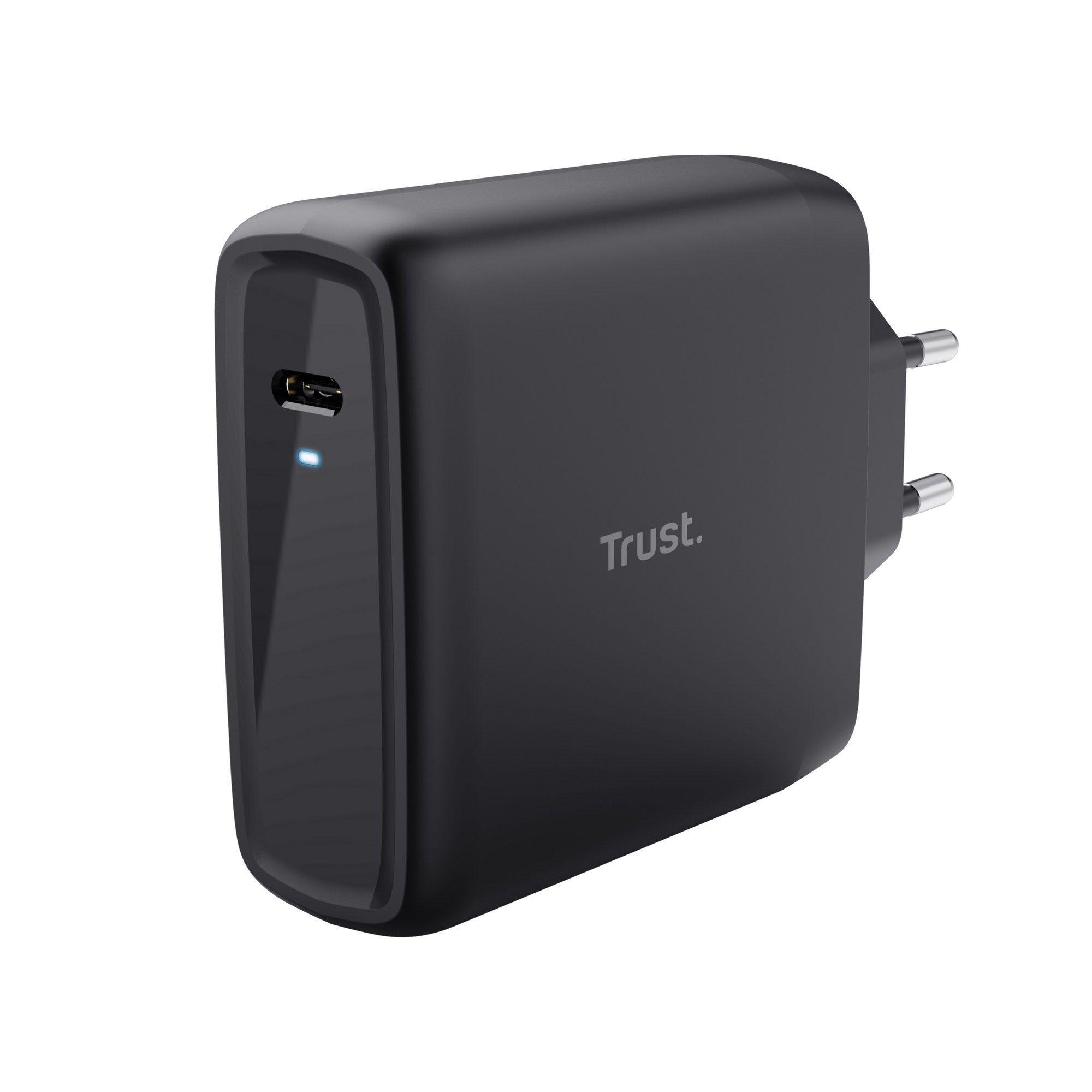 Carregador de Parede USB-C TRUST Maxo 100W (USB-C para USB-C - Universal - Preto)